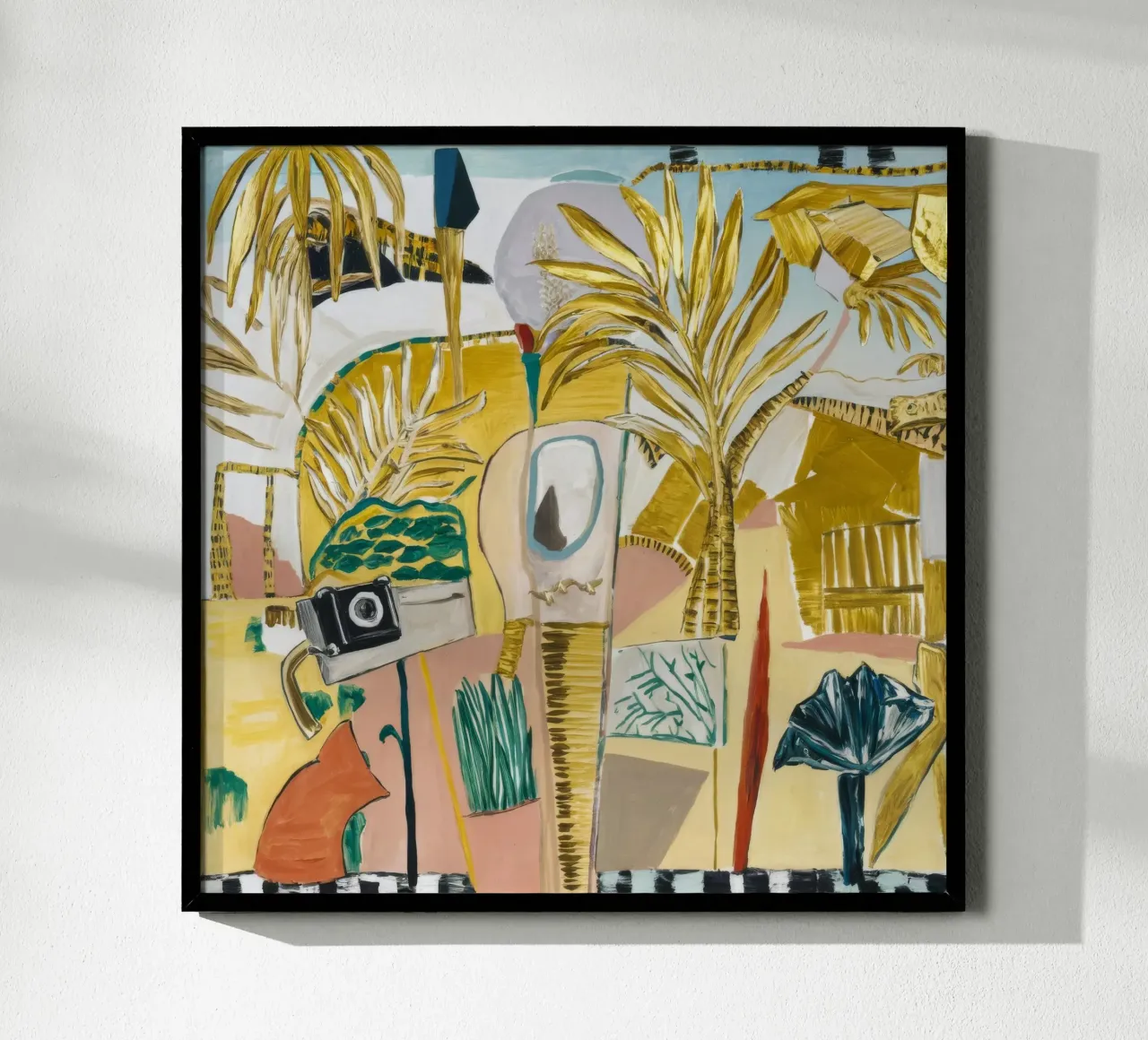 Sogno dell'oasi d'oro poster con telaio in alluminio da Beach Palette