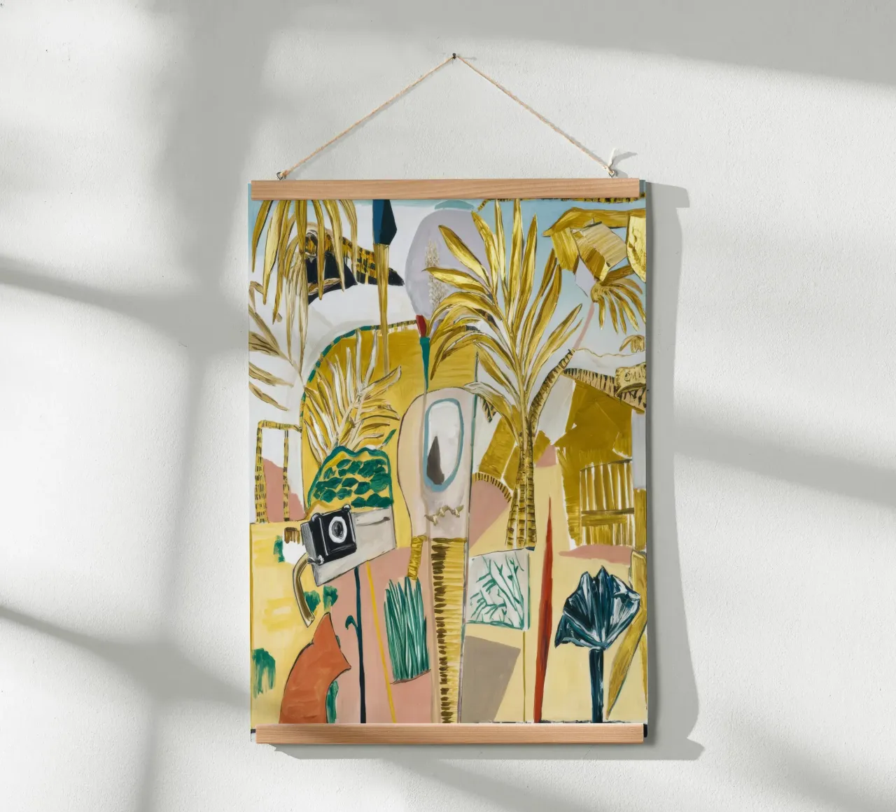 Sogno dell'oasi d'oro poster con telaio in alluminio da Beach Palette