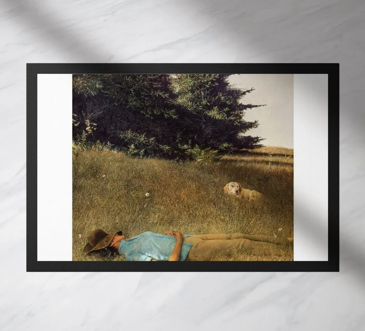 Andrew Wyeth Entfernter Donner Poster Fußmatte von Classicprint