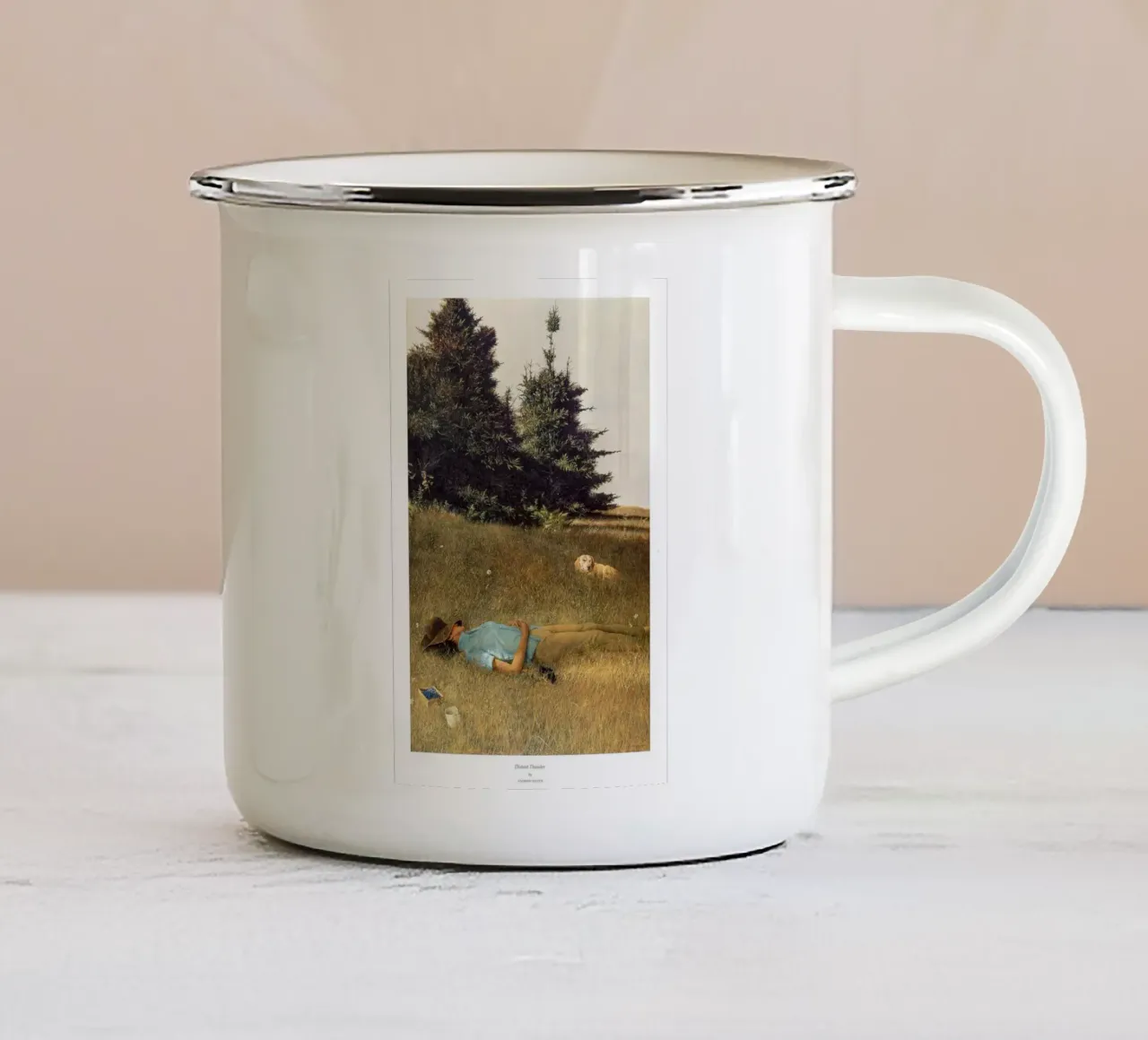 Andrew Wyeth Poster Tuono lontano tazza in smalto da Classicprint