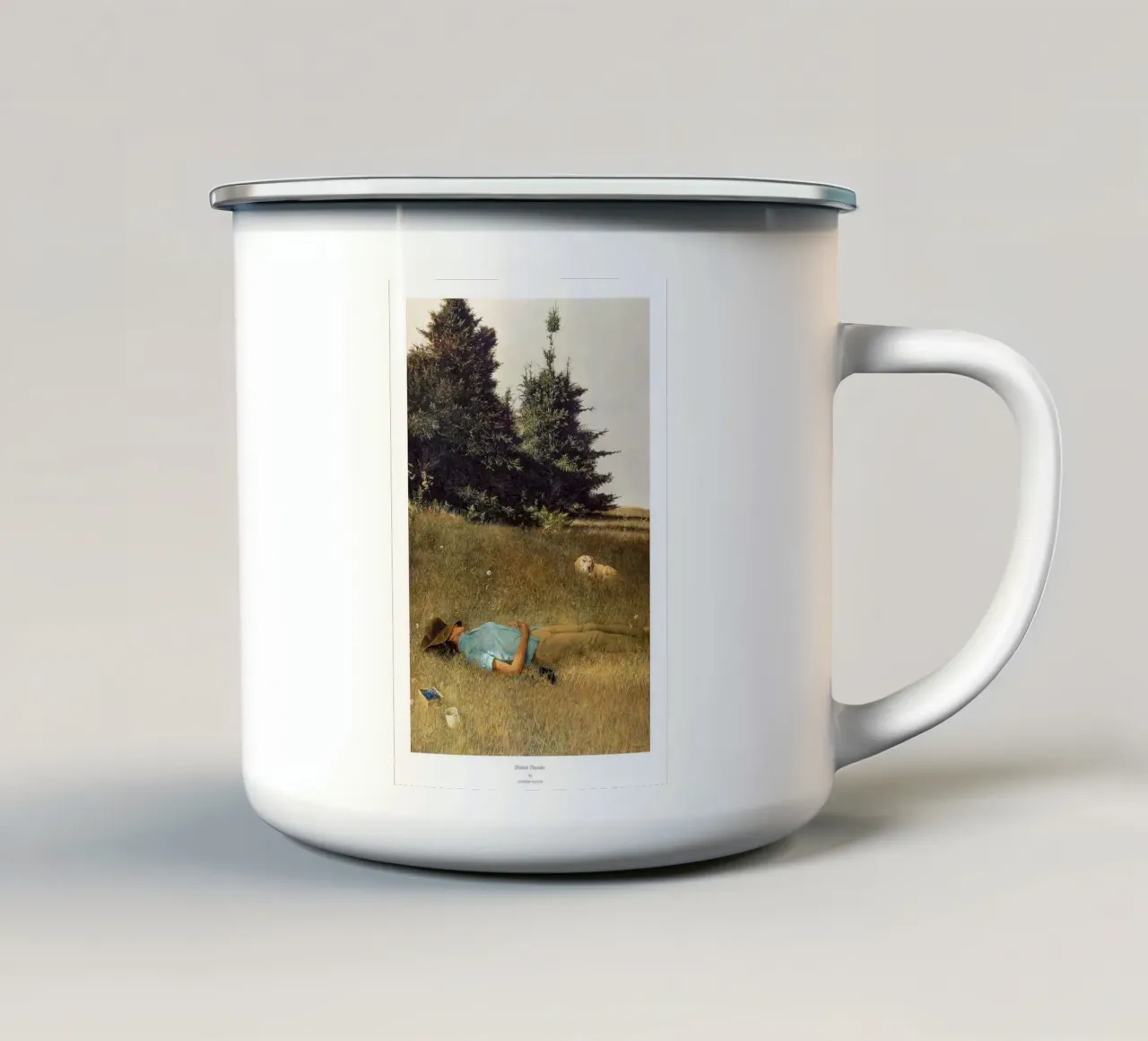 Andrew Wyeth Poster Tuono lontano tazza in smalto da Classicprint