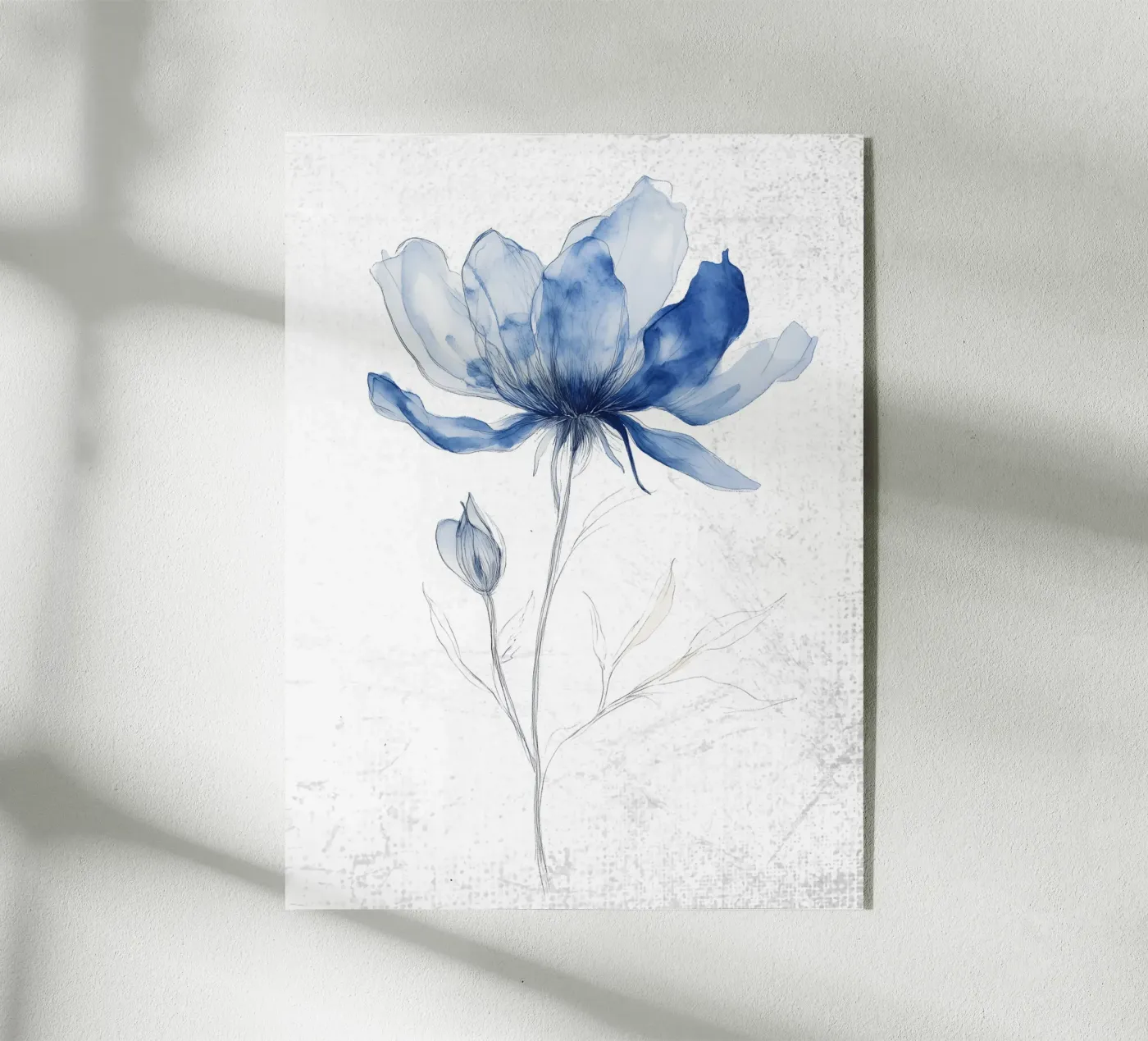 Fleur bleue trois plexiglas de LaylaOzHome