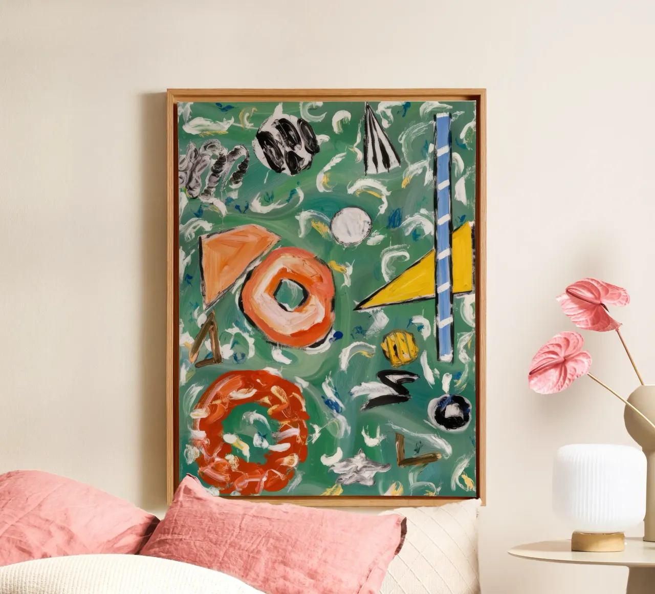 Ozeanische Schnitzeljagd Leinwand mit Schattenfugenrahmen von Beach Palette
