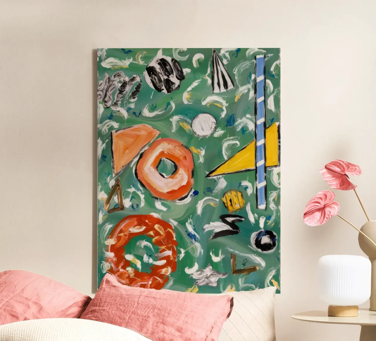 Ozeanische Schnitzeljagd Leinwand mit Schattenfugenrahmen von Beach Palette