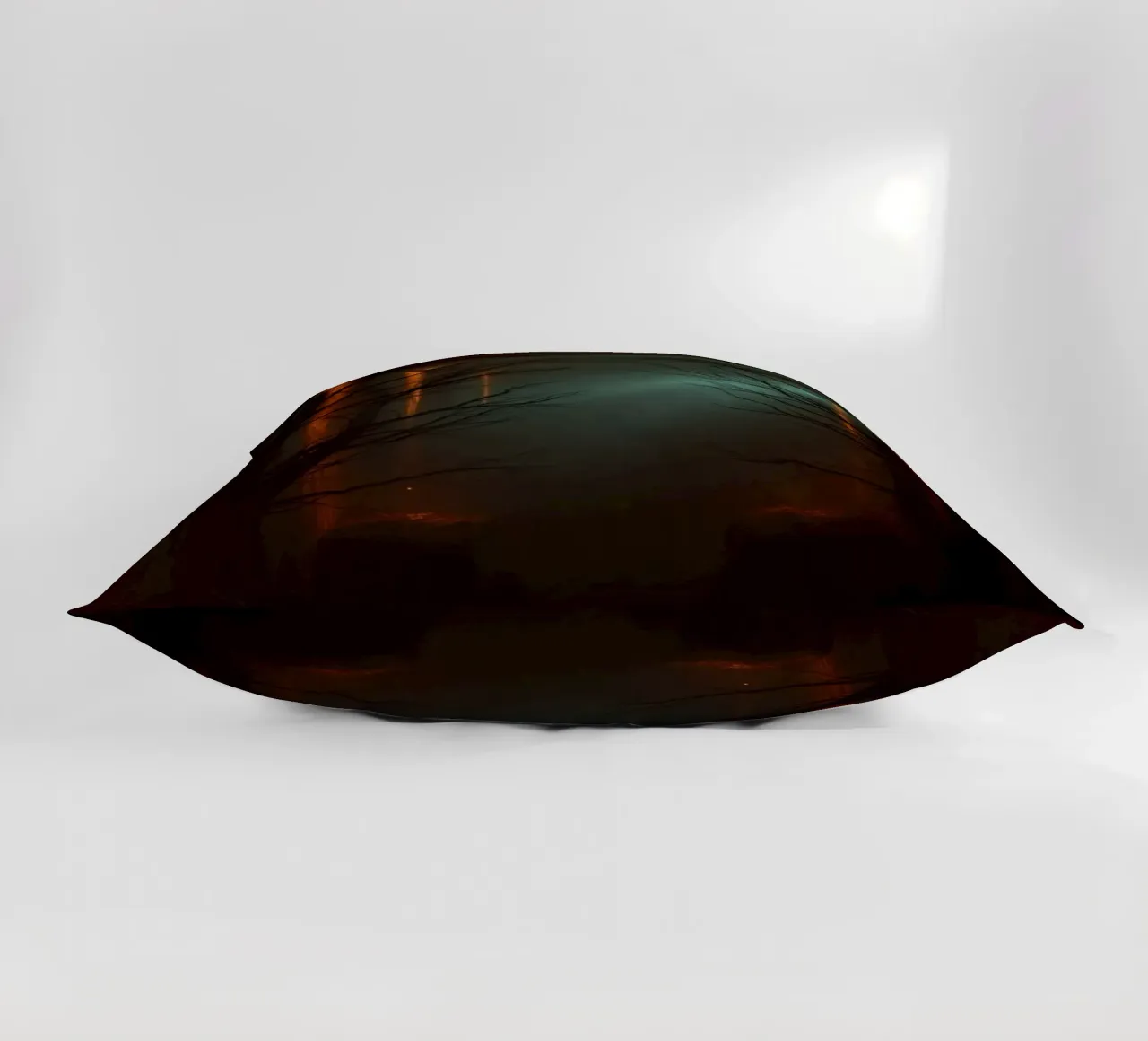 Mysterious forest with fog and glowing lights offering an ab decorative cushion by DesignDoodle