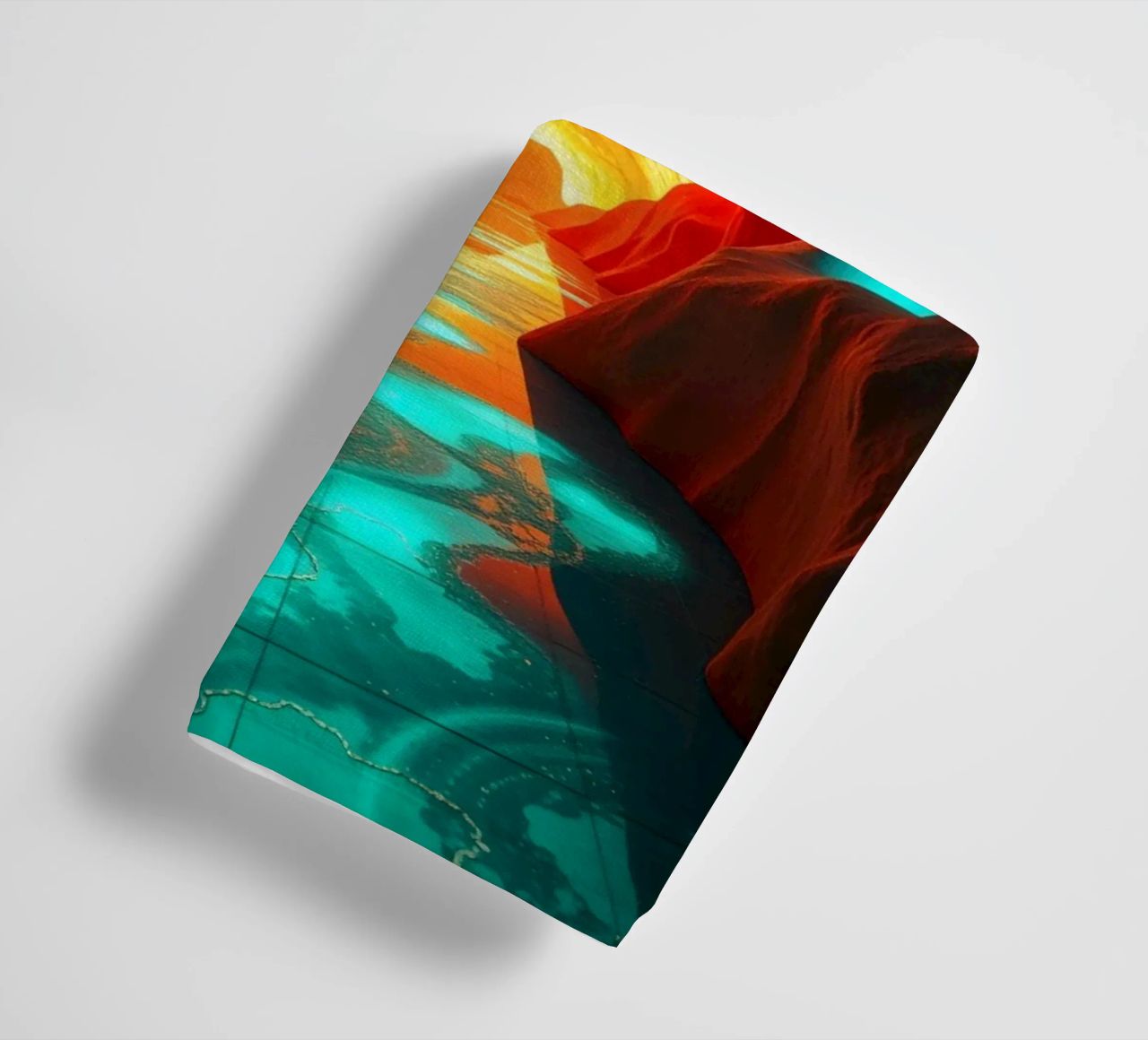 Captivating abstract cave background featuring vibrant color towel by DesignDoodle