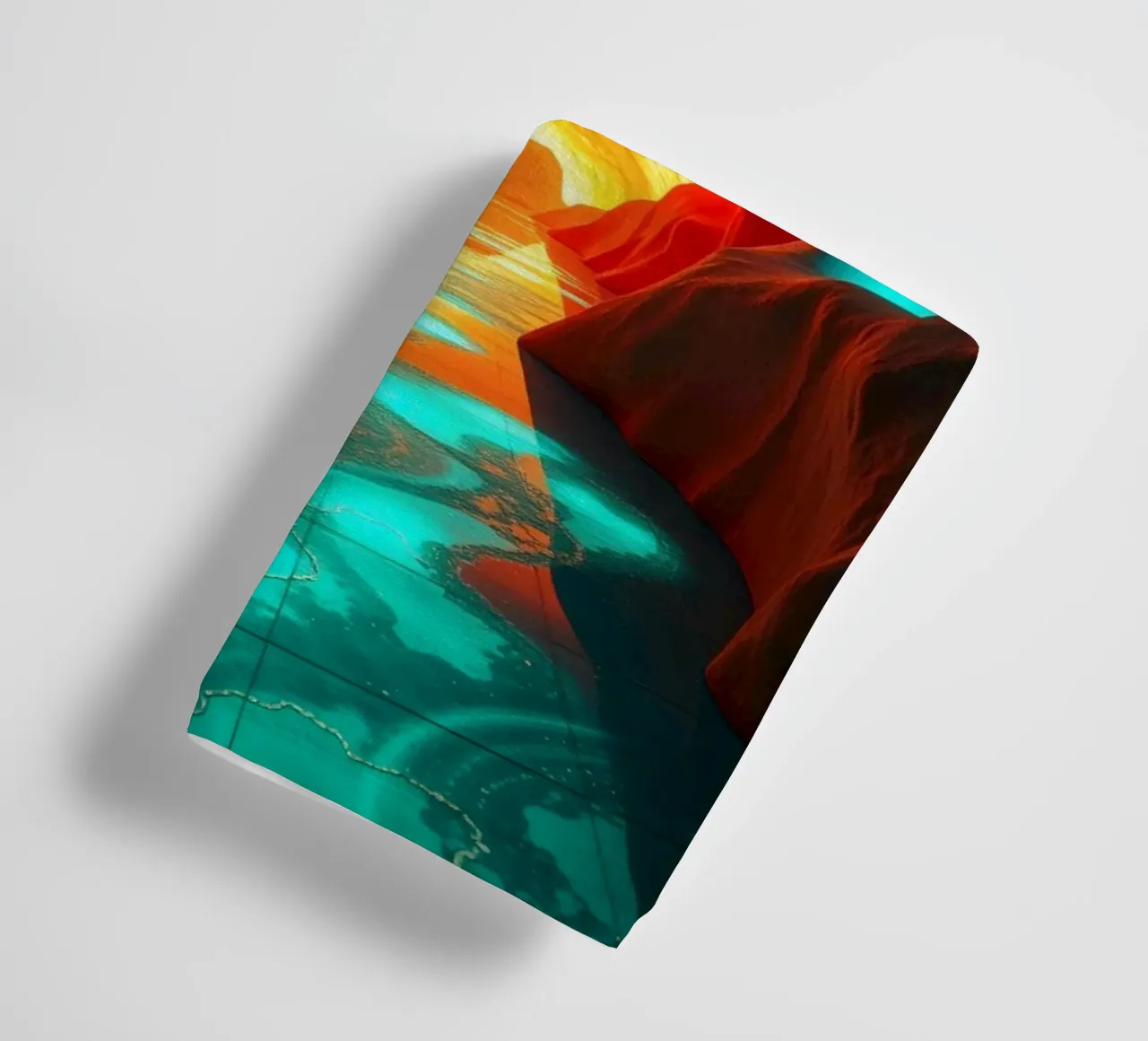 Captivant arrière-plan abstrait de grotte aux couleurs vibrantes serviette de bain de DesignDoodle