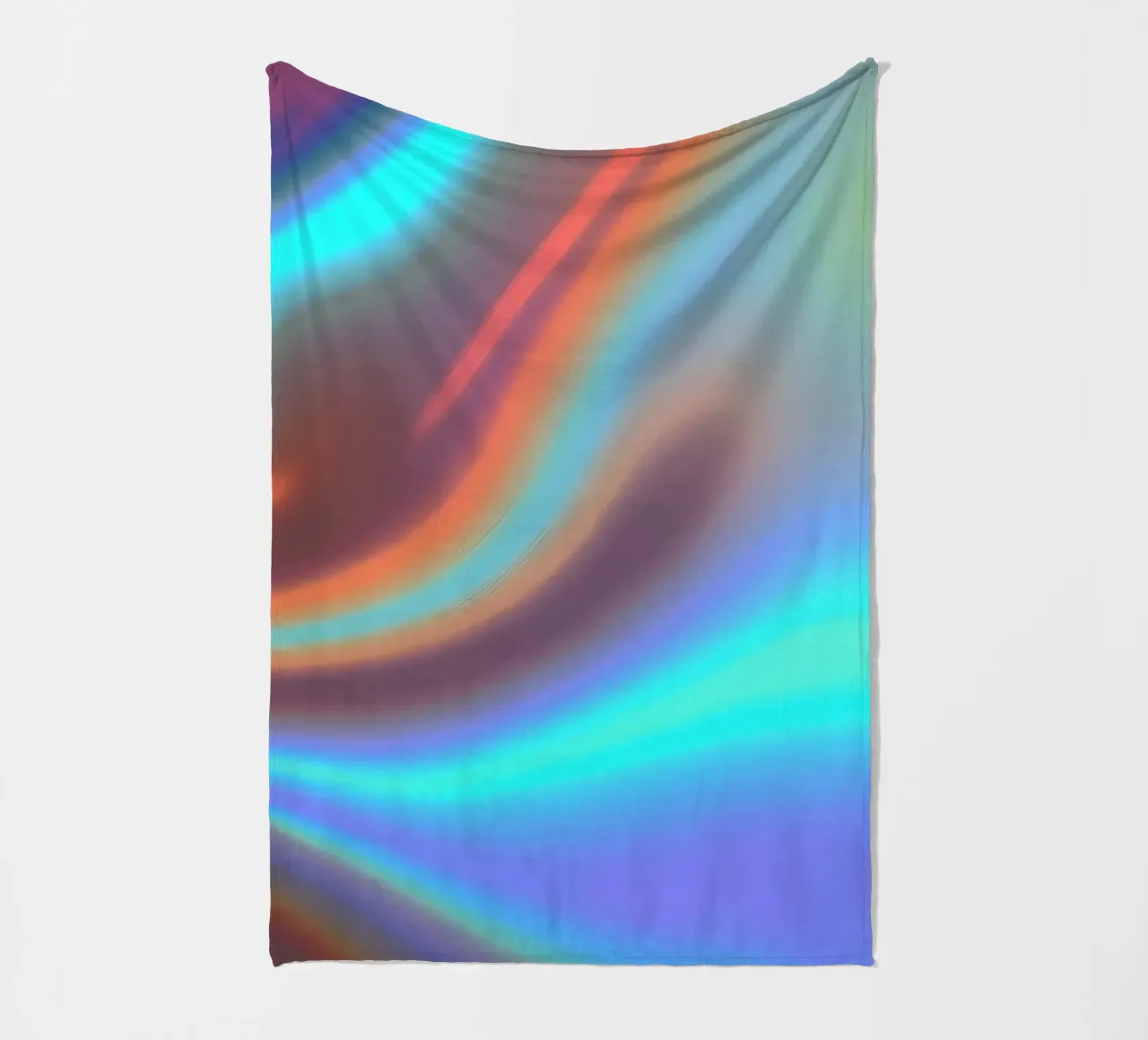 Vibrant abstract background chrome color and smooth gradient fleece blanket by DesignDoodle