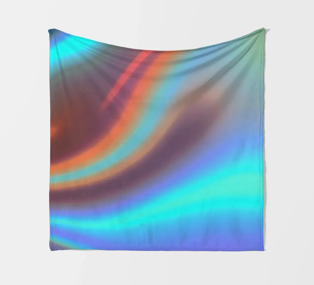 Vibrant abstract background chrome color and smooth gradient fleece blanket by DesignDoodle