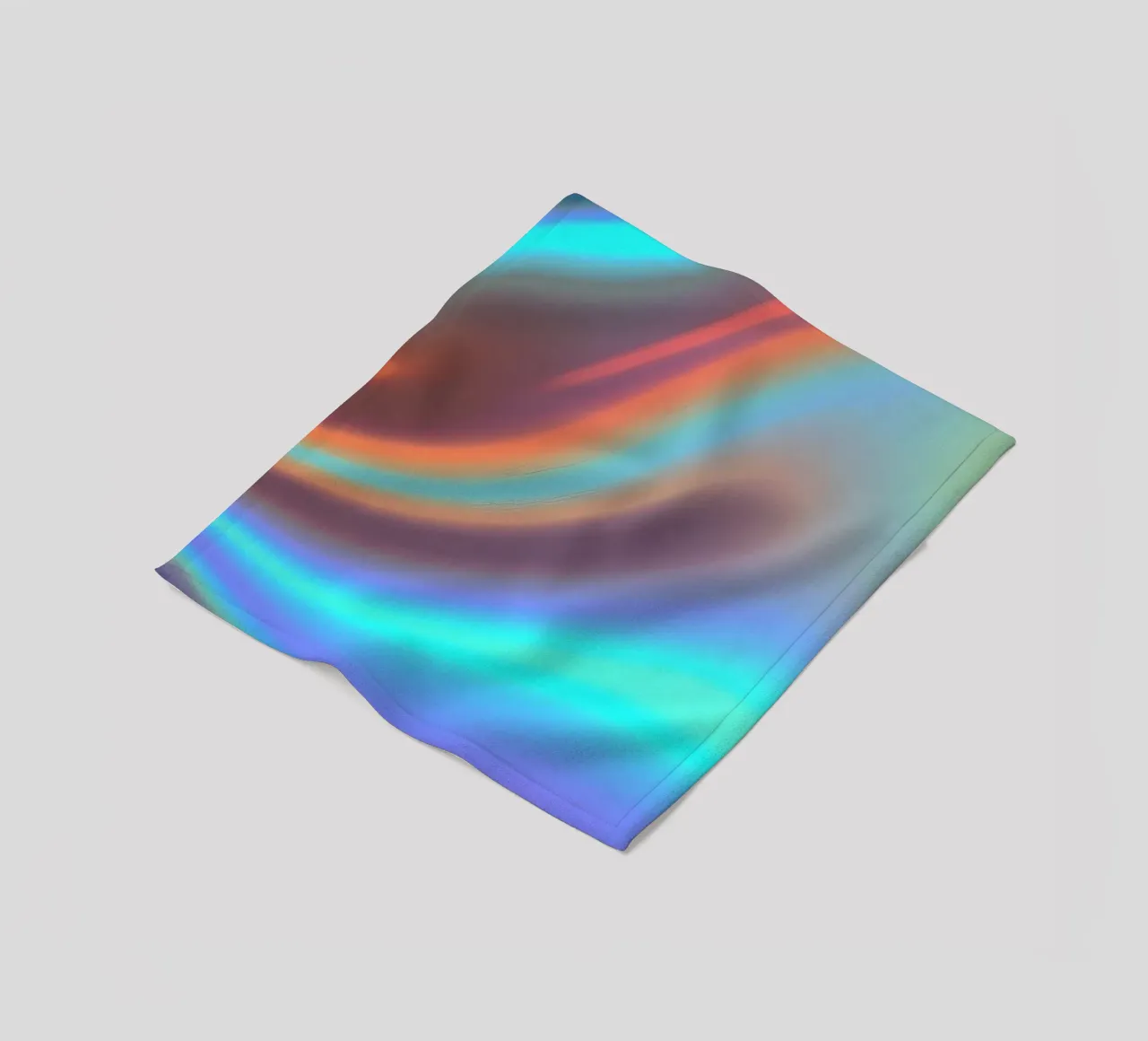 Vibrant abstract background chrome color and smooth gradient fleece blanket by DesignDoodle