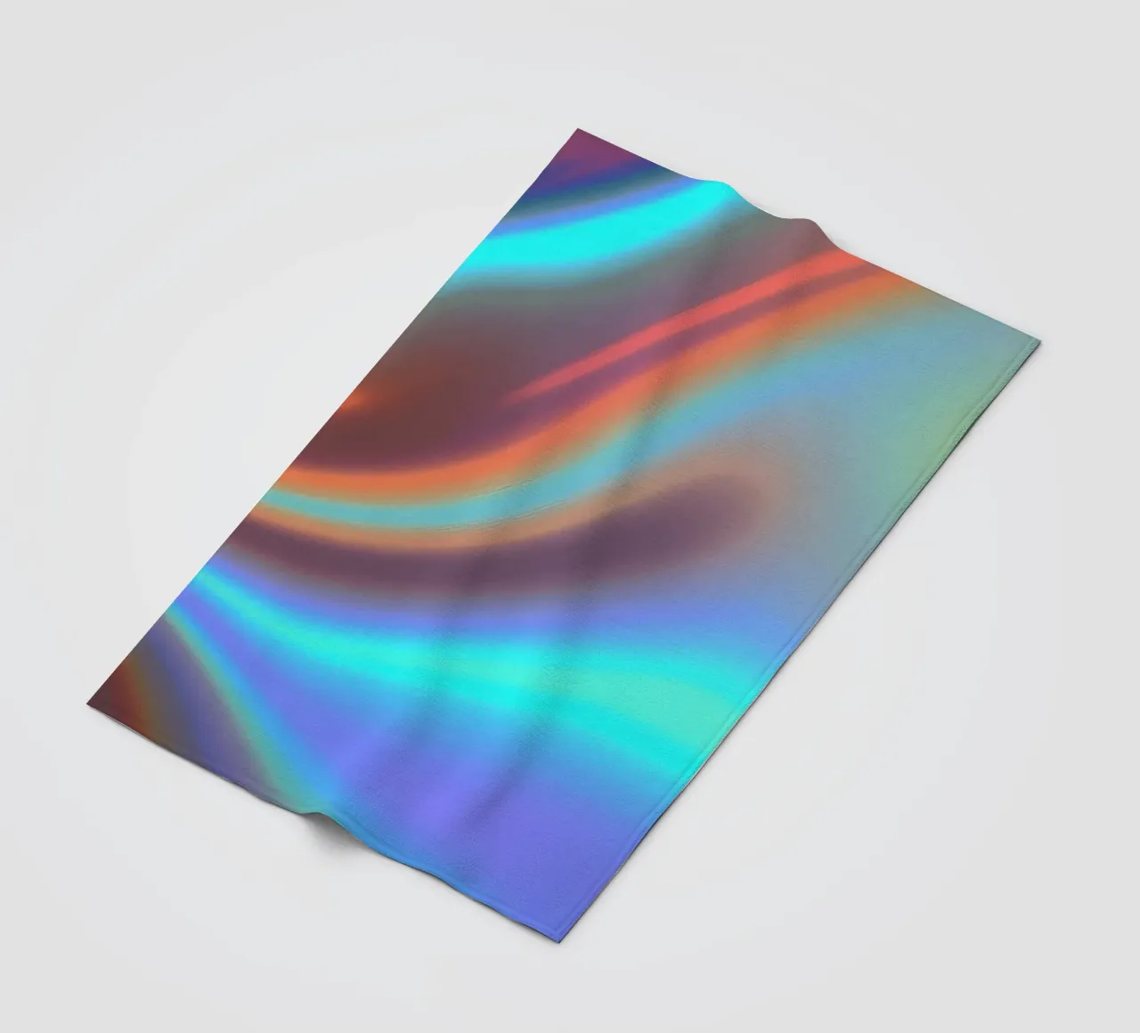 Vibrant abstract background chrome color and smooth gradient fleece blanket by DesignDoodle