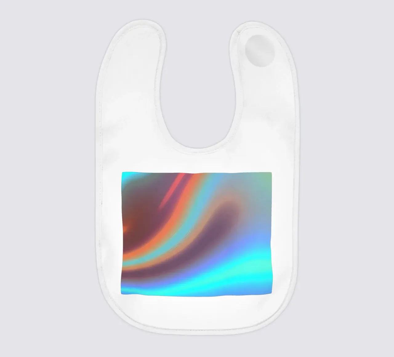 Vibrant abstract background chrome color and smooth gradient baby bib by DesignDoodle