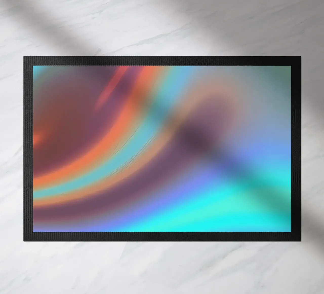 Vibrant abstract background chrome color and smooth gradient doormat by DesignDoodle