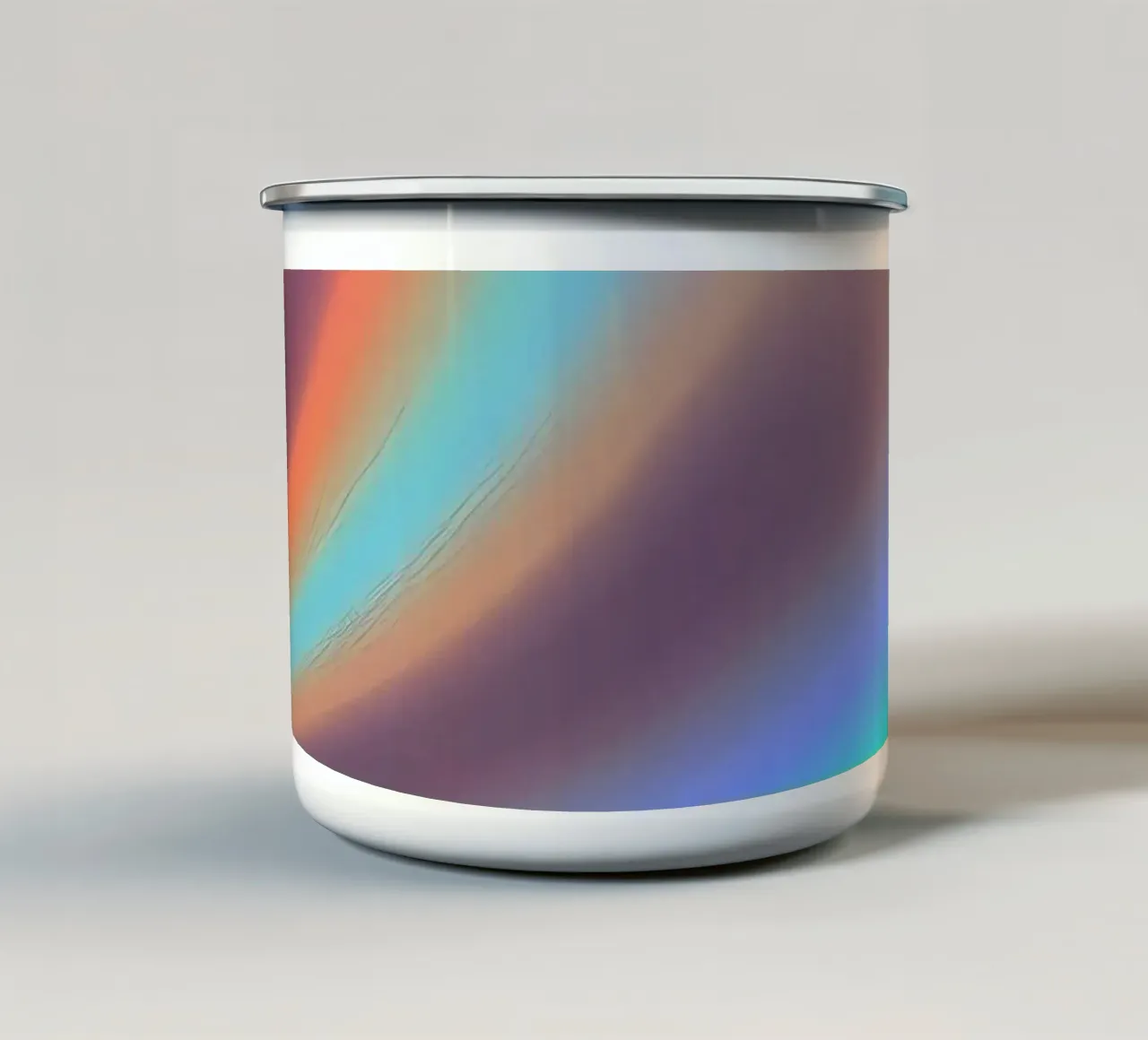 Vibrant abstract background chrome color and smooth gradient enamel mug by DesignDoodle