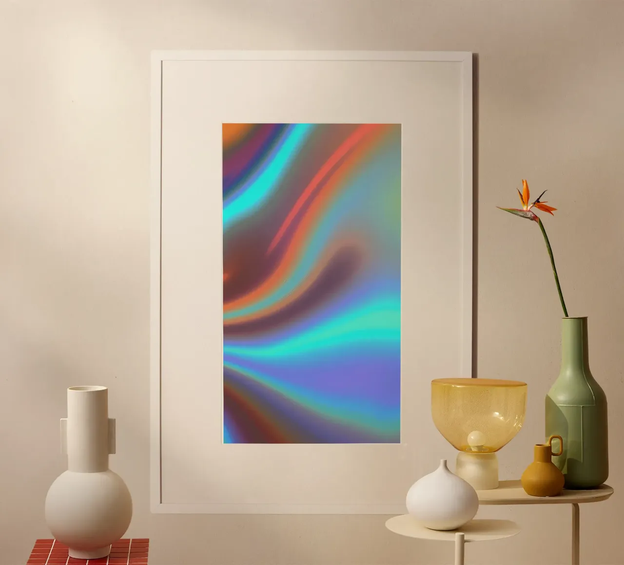 Vibrant abstract background chrome color and smooth gradient hahnemühle by DesignDoodle