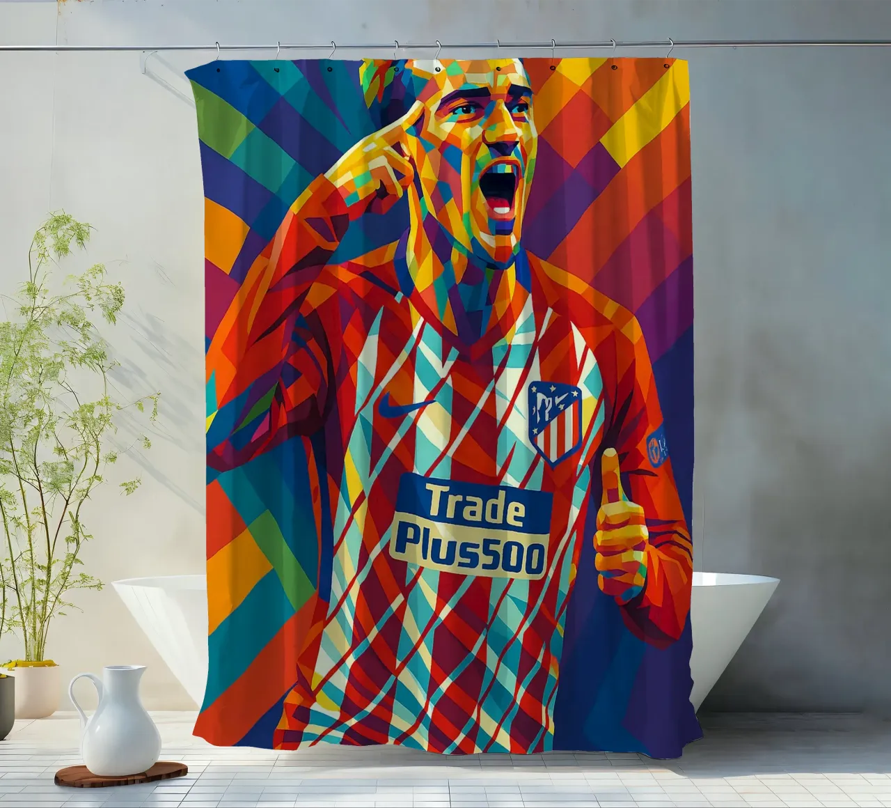 Antoine Griezmann shower curtain by HopeStudio