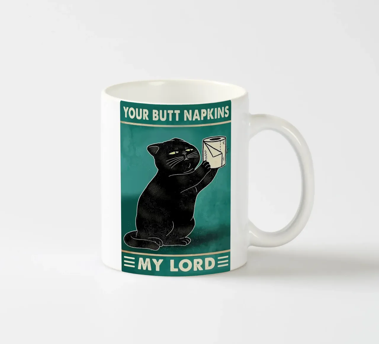 I vostri tovaglioli per il culo, mio Signore tazza in ceramica da Margaret Marie Ostrout
