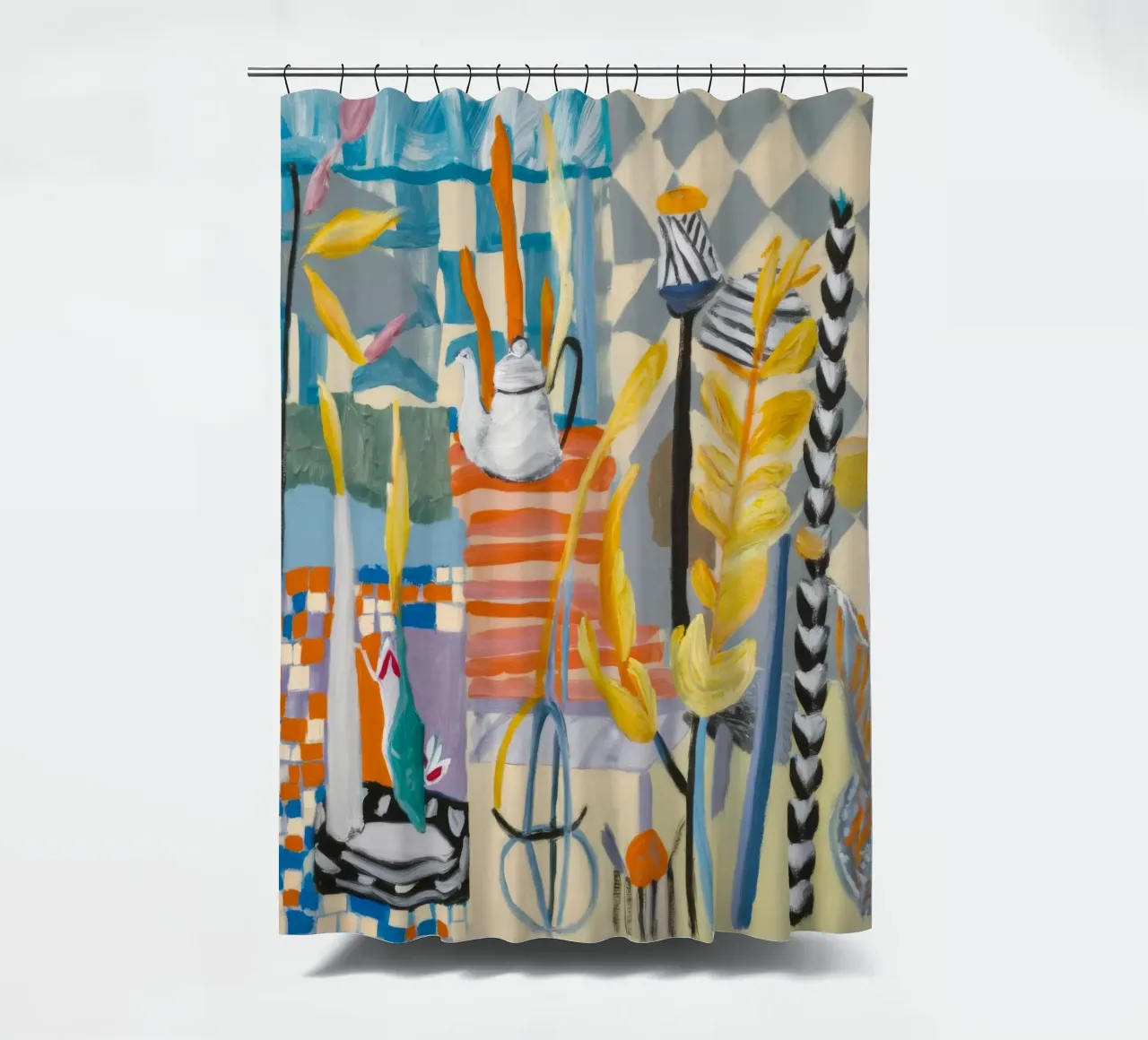 Sunset Garden Serenade shower curtain by Beach Palette