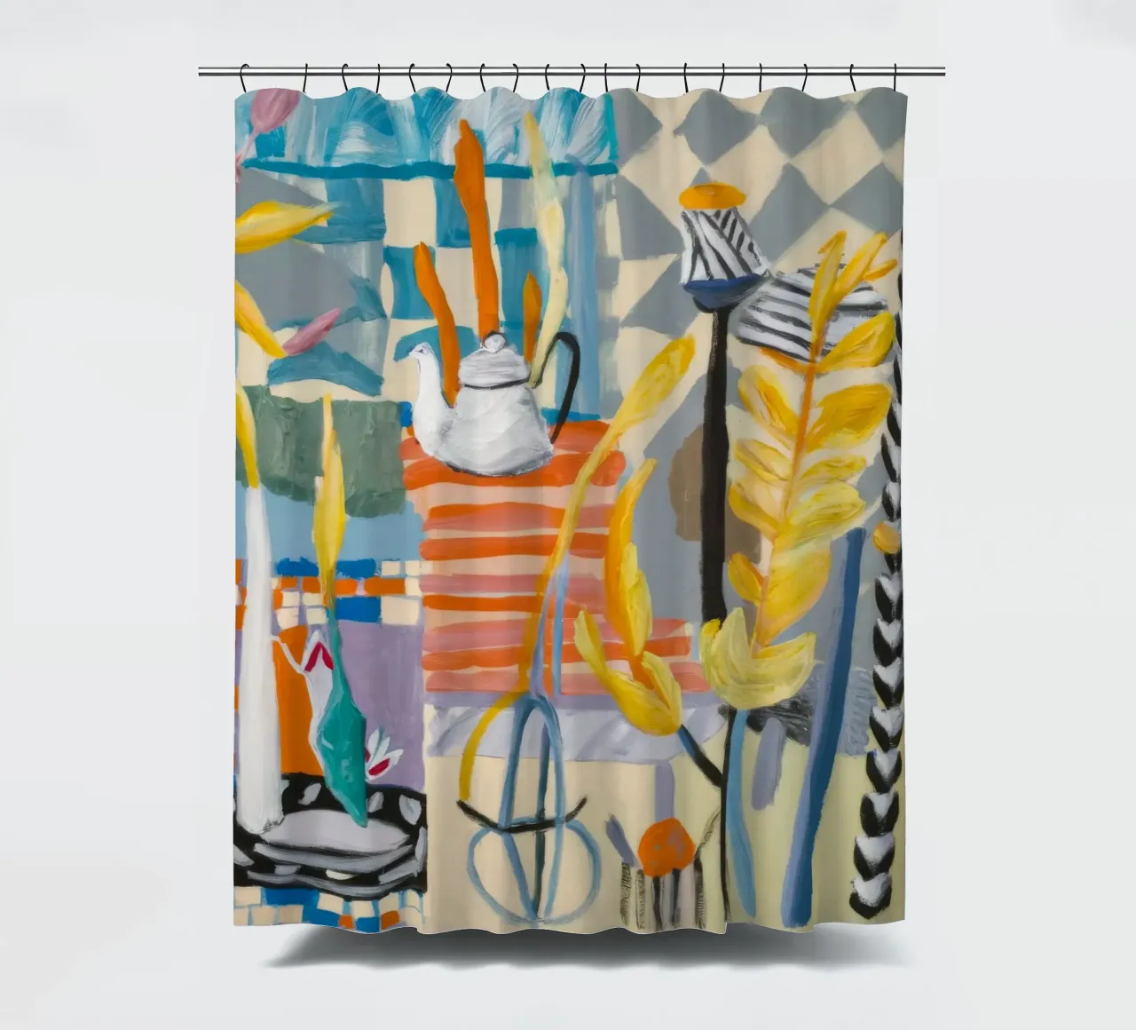 Sunset Garden Serenade shower curtain by Beach Palette