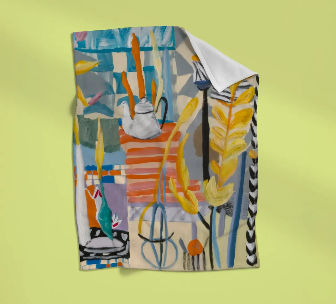 Sunset Garden Serenade fleece blanket by Beach Palette