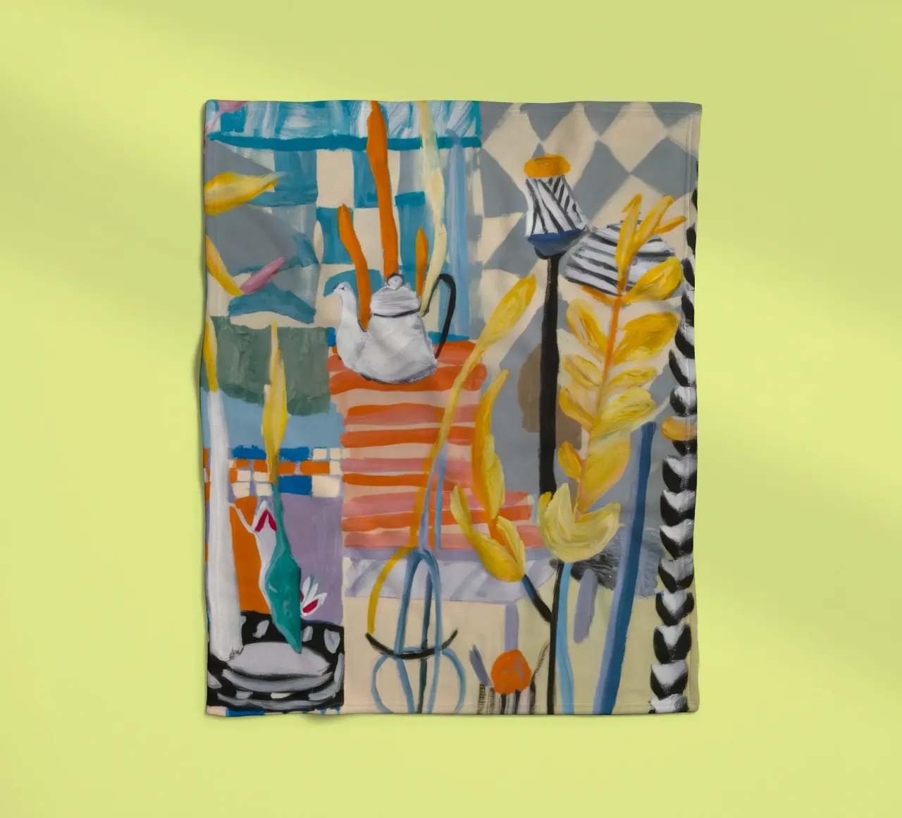 Sunset Garden Serenade fleece blanket by Beach Palette