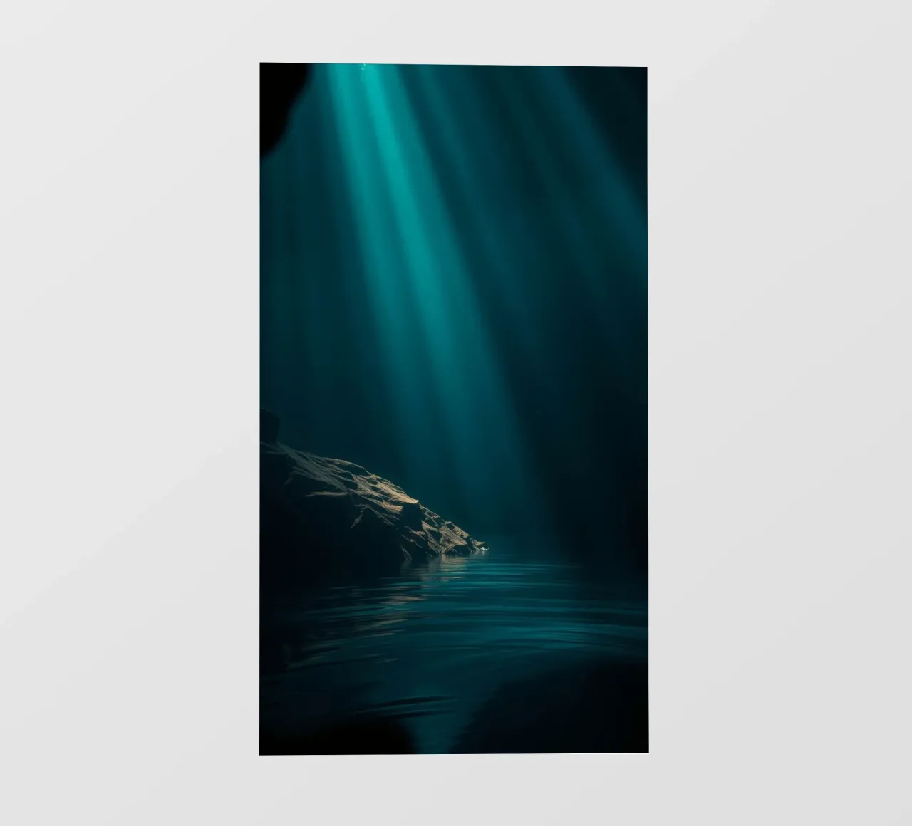 Stupefacenti fasci di luce calmante che si riflettono sull'acqua pellicola backlit da DesignDoodle