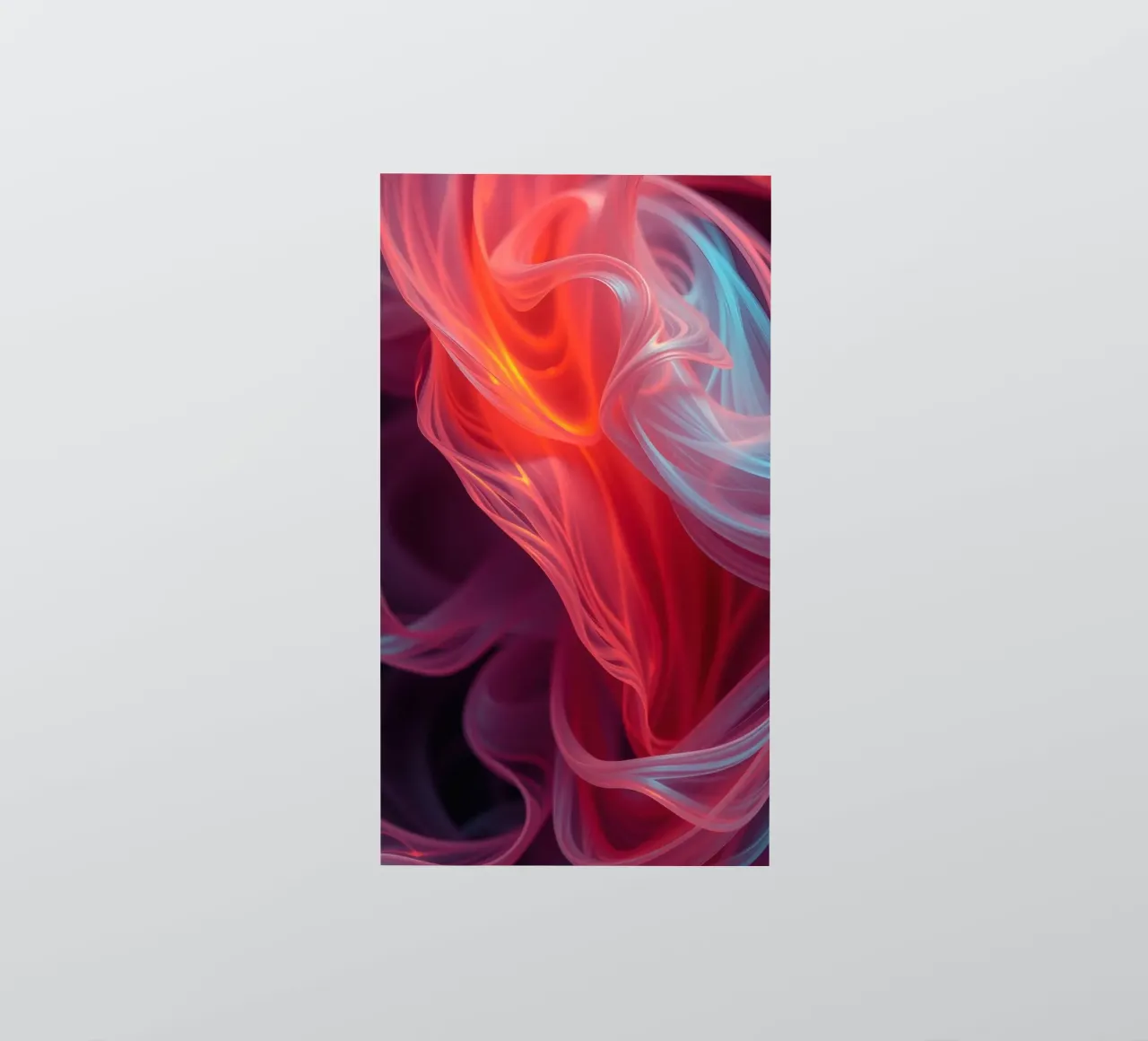 wallpaper with flowing waves of red and blue hues sticker by DesignDoodle