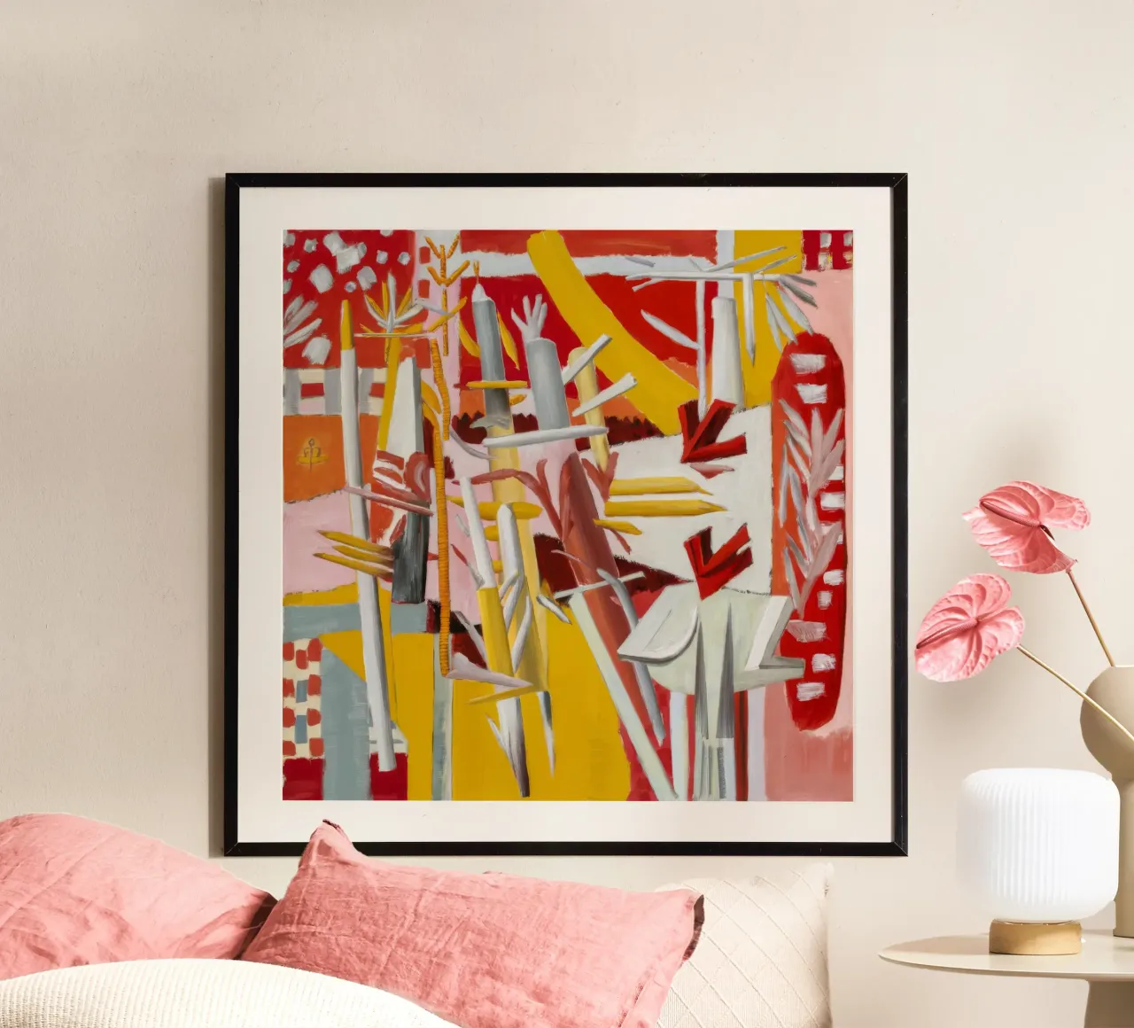 La beatitudine del paradiso tropicale poster con telaio in alluminio da Beach Palette