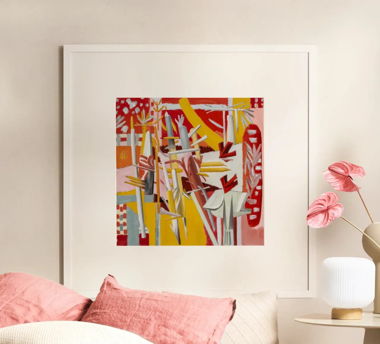 La beatitudine del paradiso tropicale poster con telaio in alluminio da Beach Palette