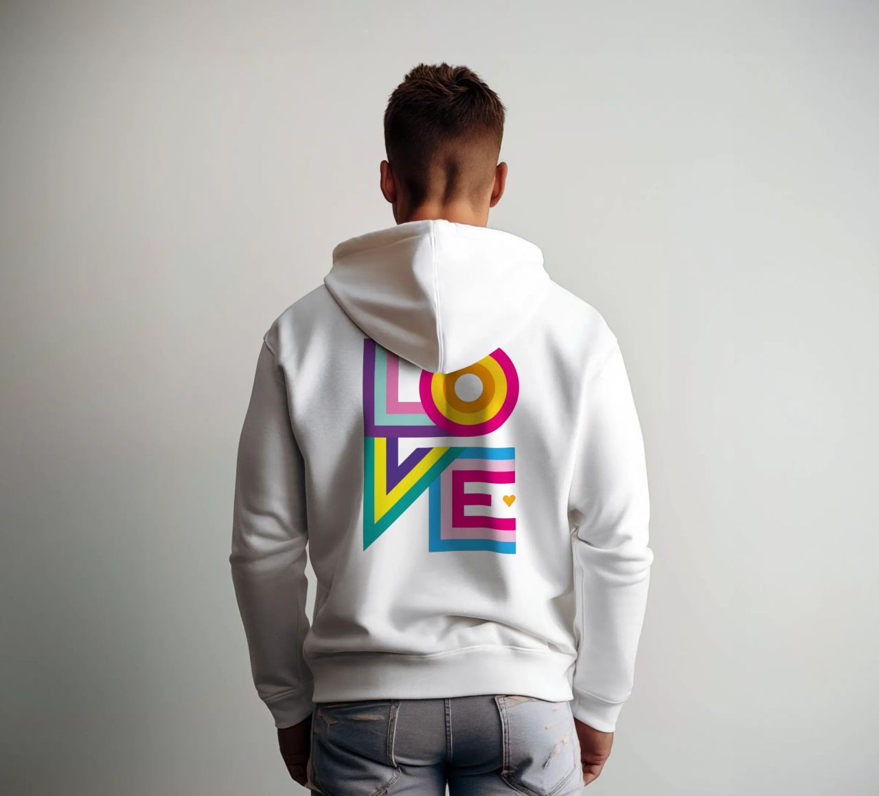 Amore colorato felpa con cappuccio da Schuhmann Design