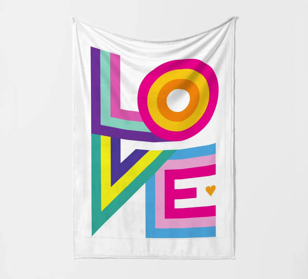 Amore colorato coperta in pile da Schuhmann Design