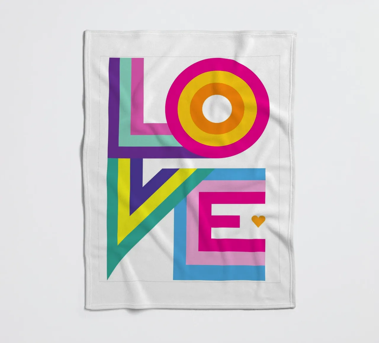 Amore colorato coperta in pile da Schuhmann Design