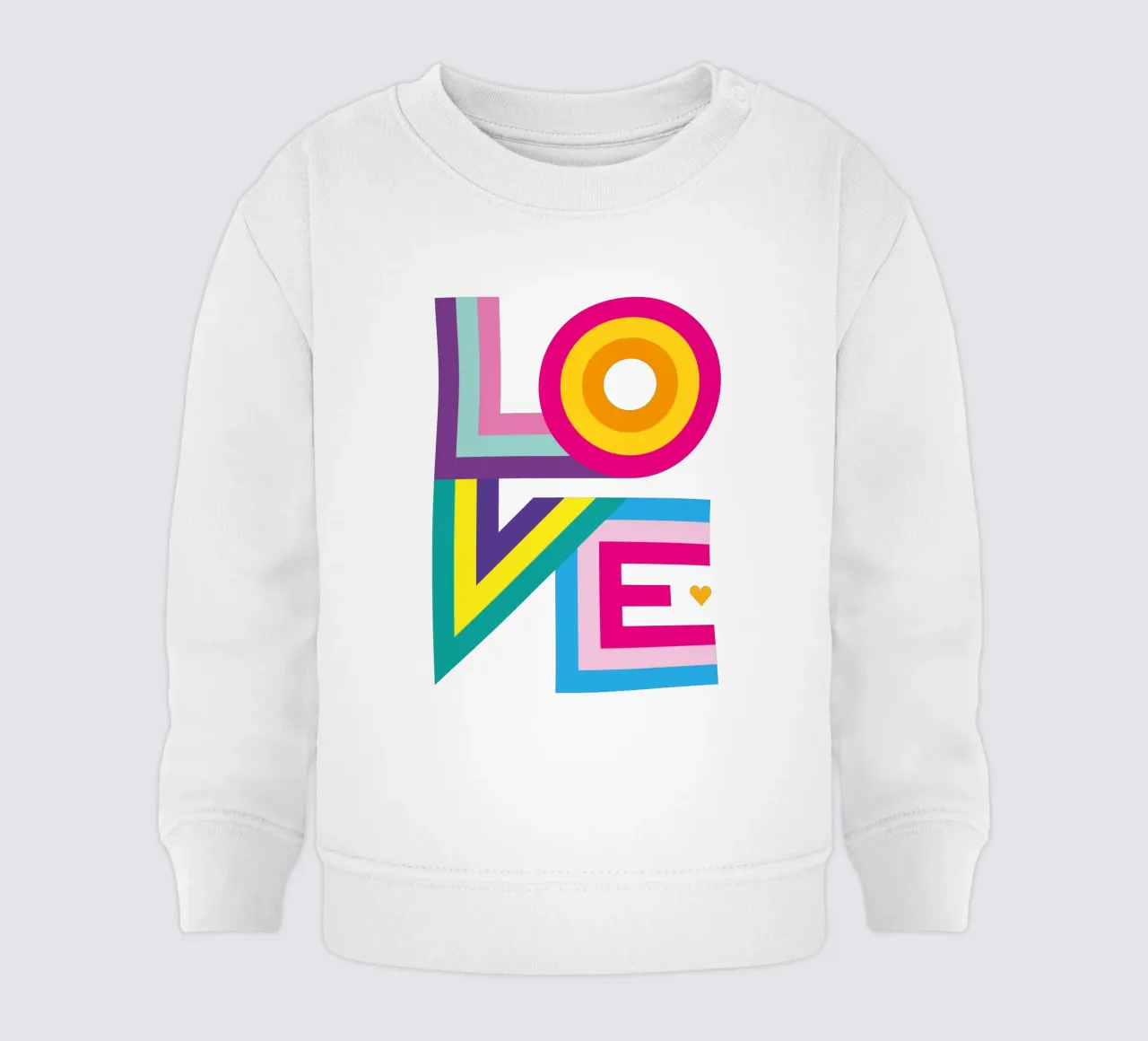 Amore colorato felpa neonato da Schuhmann Design