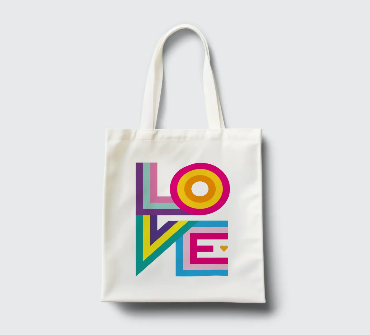 Amore colorato borsa in juta da Schuhmann Design