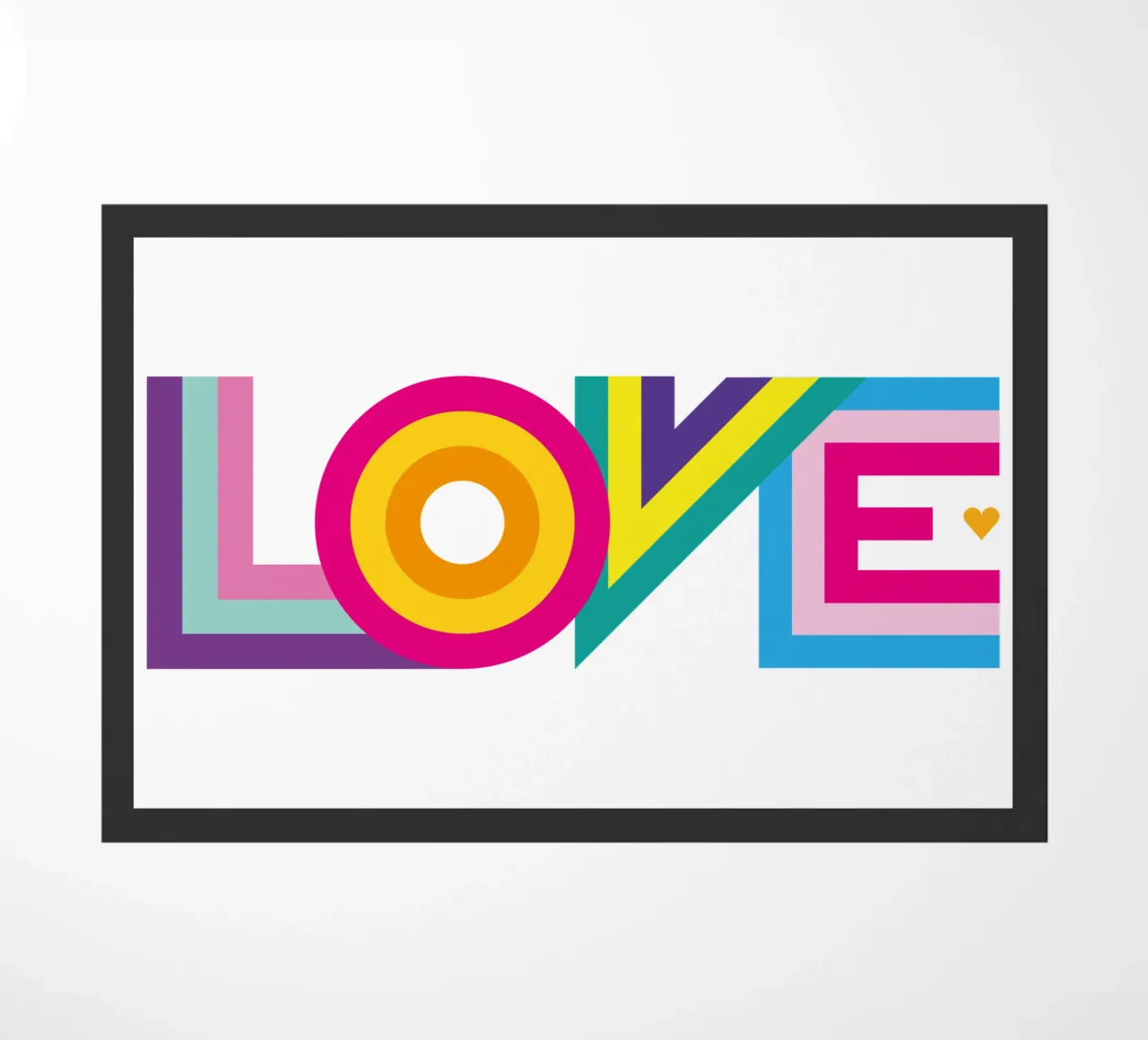 Colourful Love doormat by Schuhmann Design