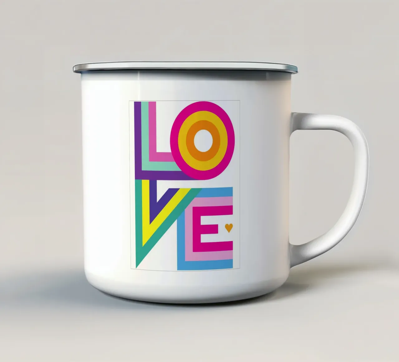 Amour coloré mug en émail de Schuhmann Design