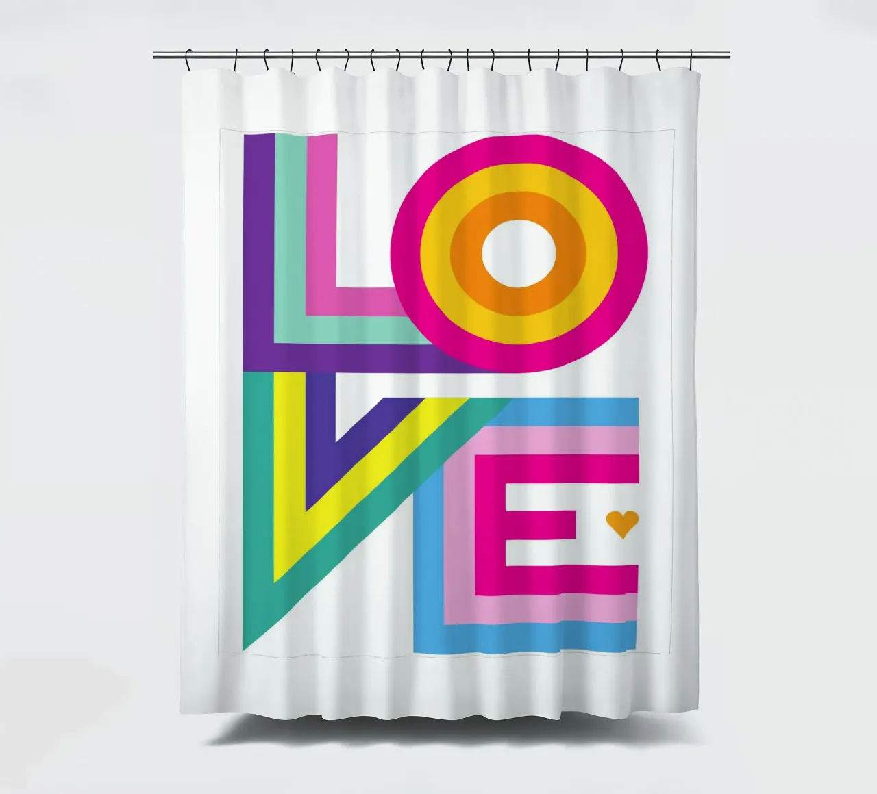 Amore colorato tenda da doccia da Schuhmann Design