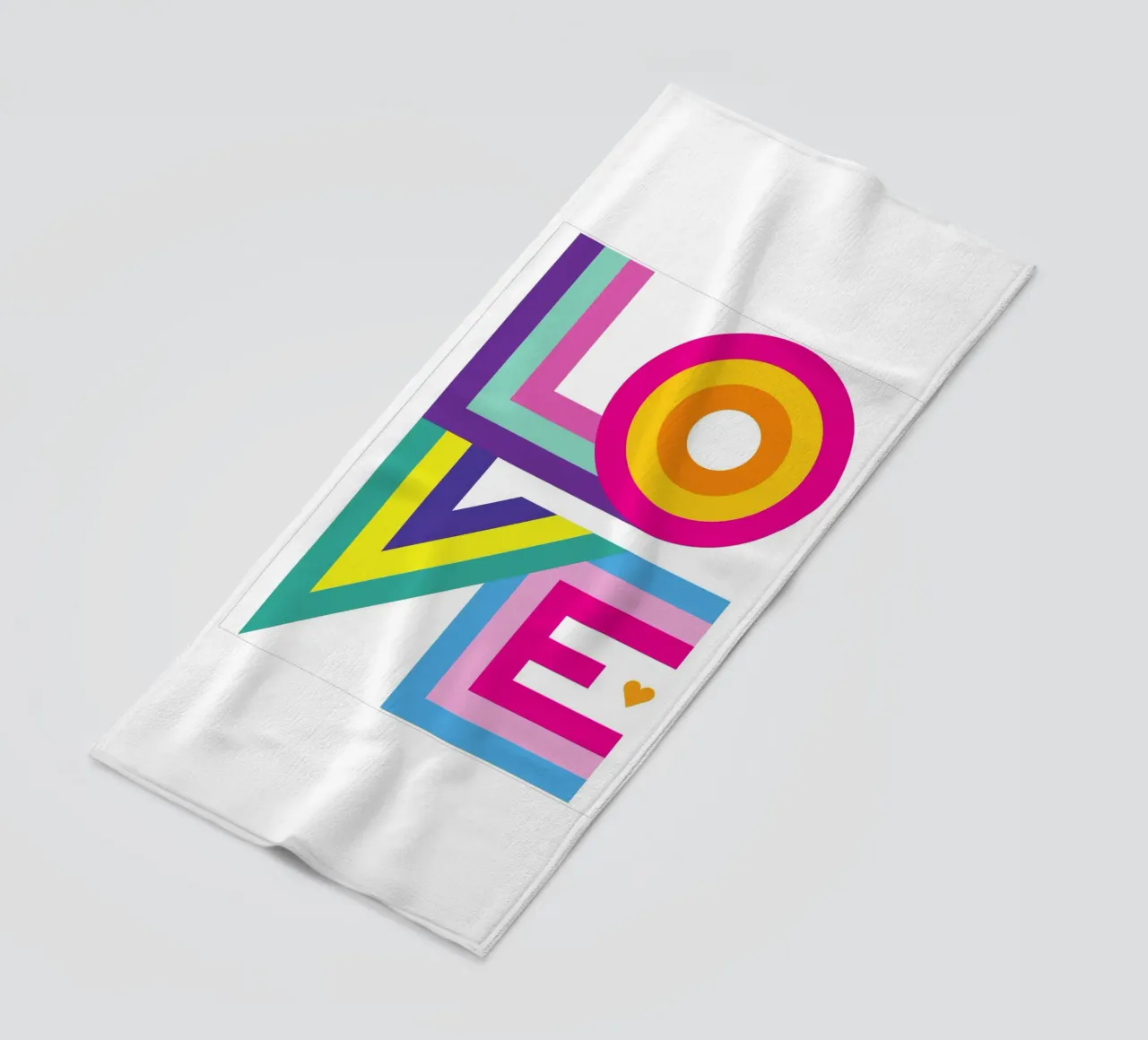 Amore colorato telo mare da Schuhmann Design