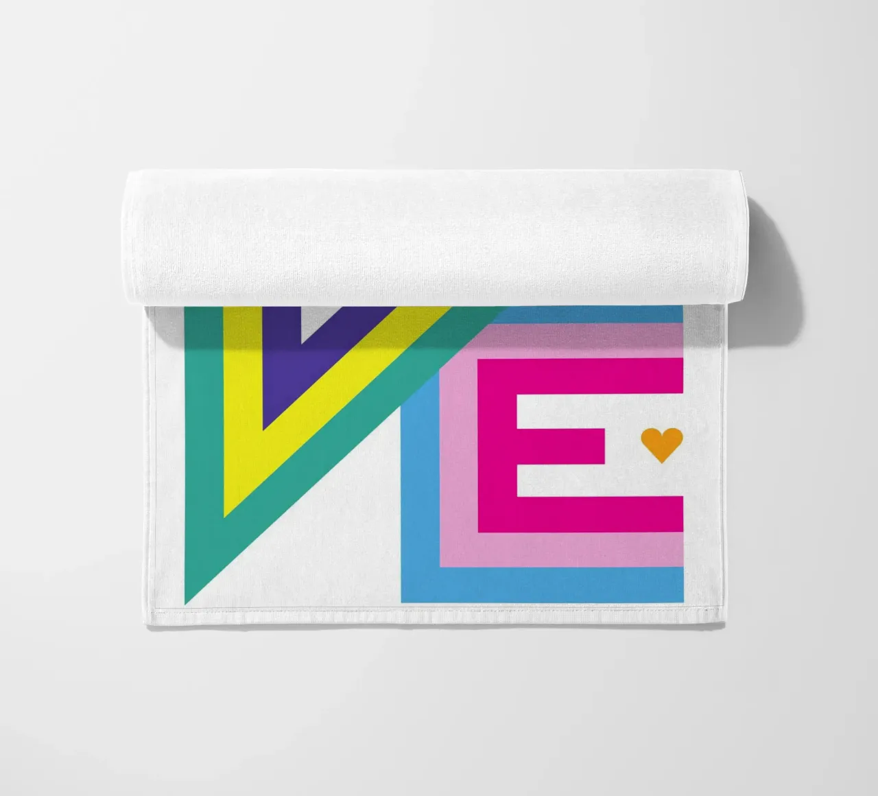 Amore colorato telo mare da Schuhmann Design