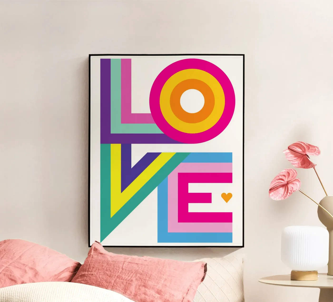 Amore colorato plexiglass da Schuhmann Design