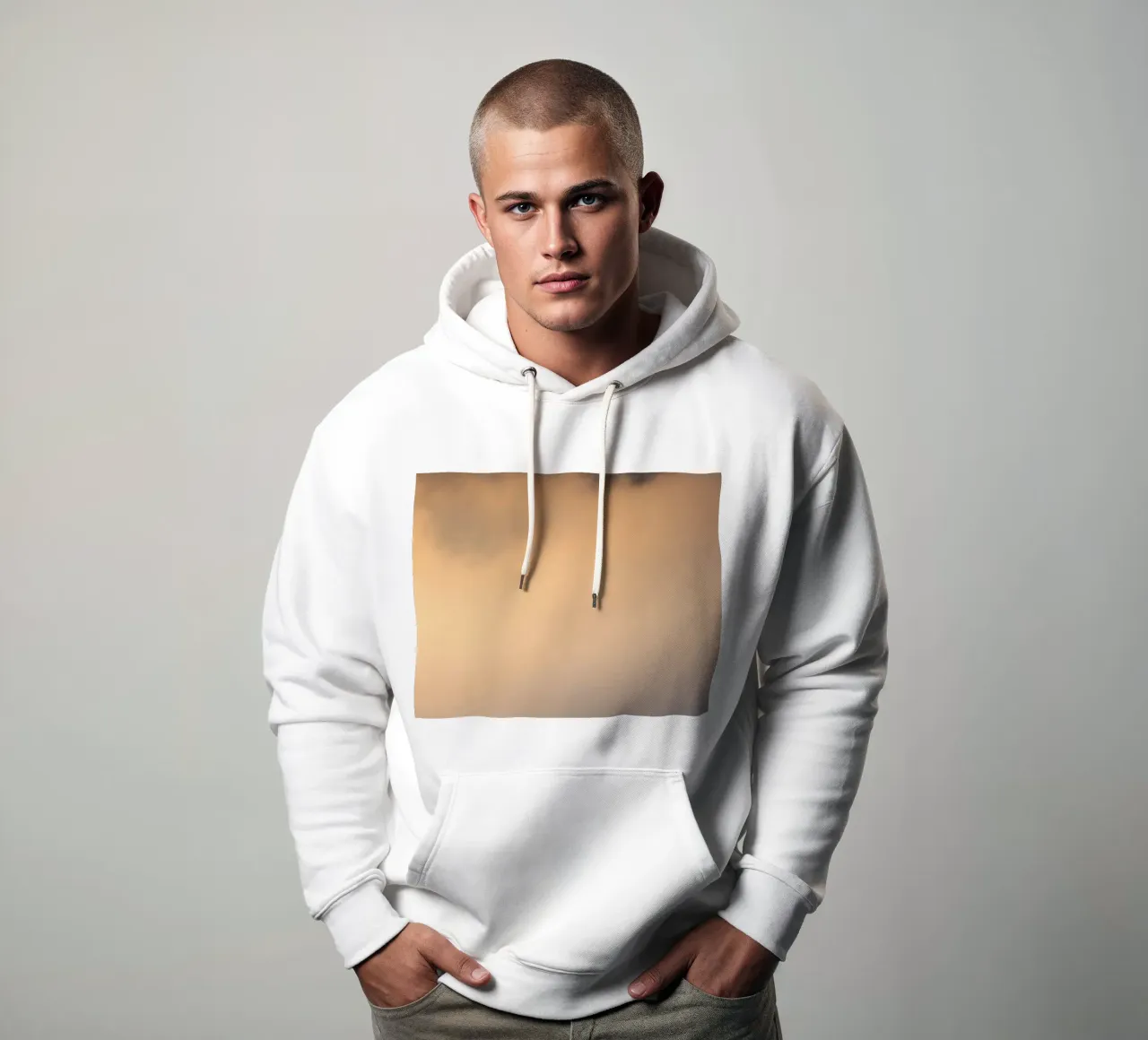 Suaves nubes abstractas en un degradado de tonos cálidos sudadera con capucha de DesignDoodle