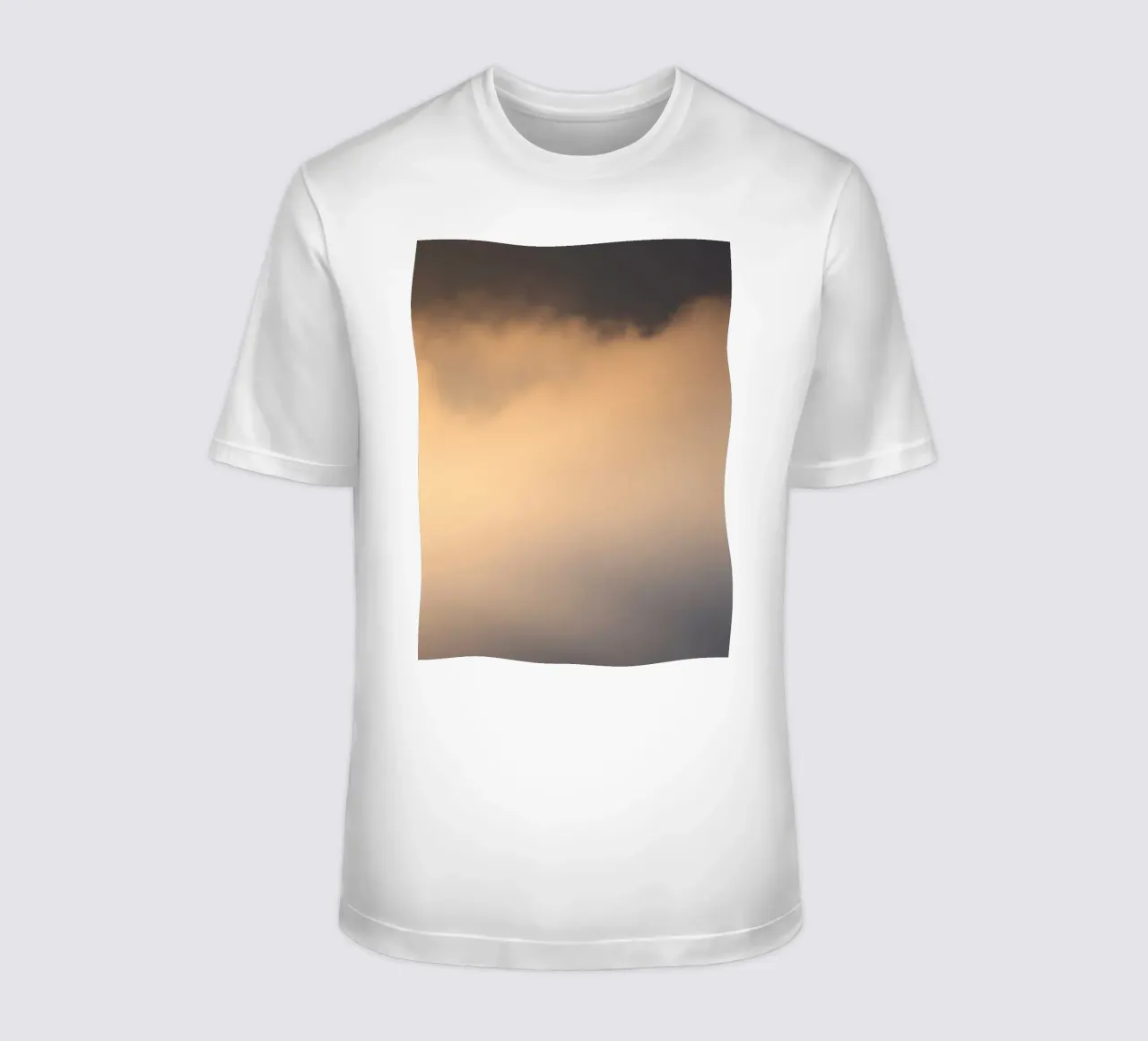 Calm abstract soft clouds in a gradient of warm tones t-shirt by DesignDoodle