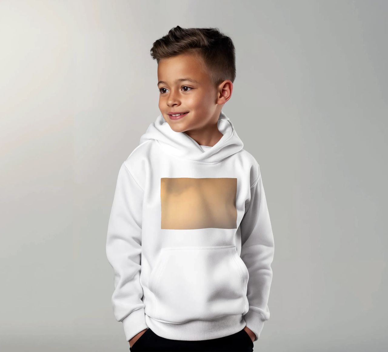 Nuvole astratte e morbide in un gradiente di toni caldi felpa bambino con cappuccio da DesignDoodle