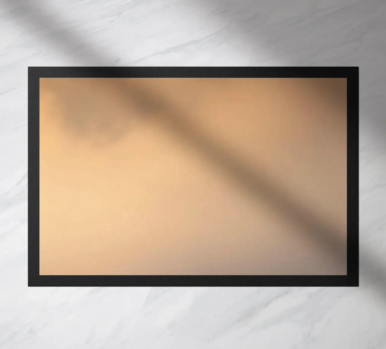 Calm abstract soft clouds in a gradient of warm tones doormat by DesignDoodle