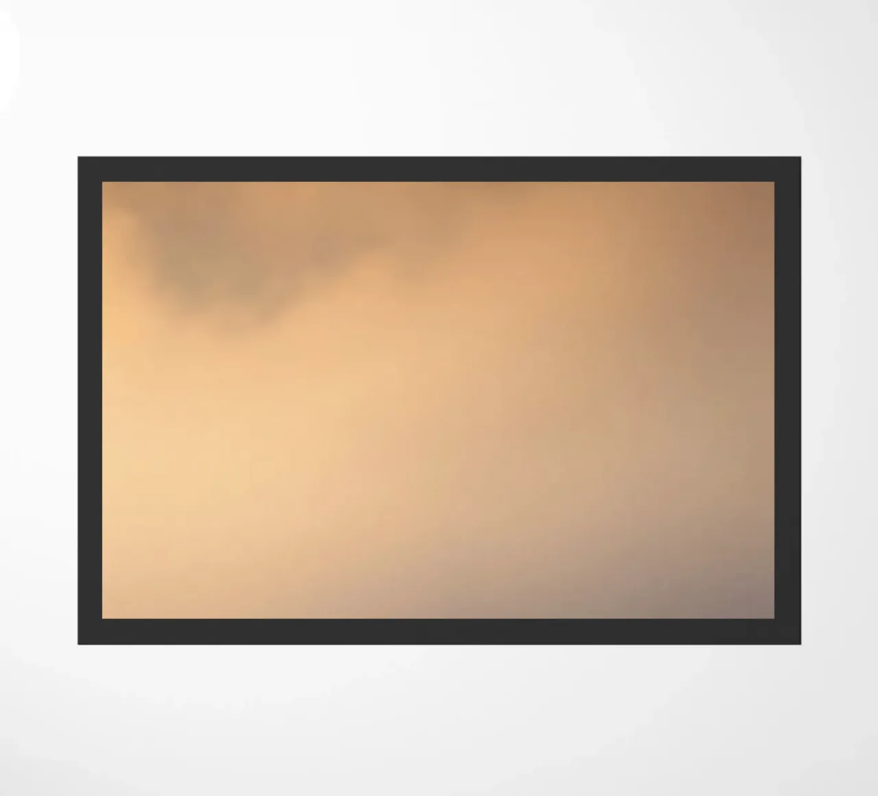 Calm abstract soft clouds in a gradient of warm tones doormat by DesignDoodle