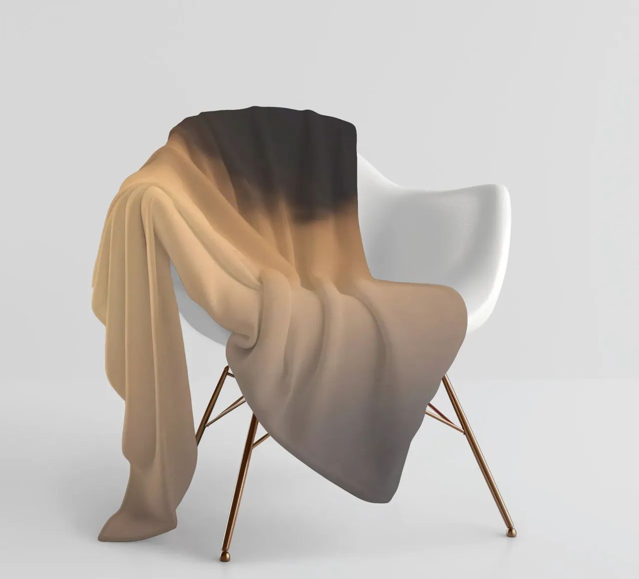 Calm abstract soft clouds in a gradient of warm tones fleece blanket by DesignDoodle