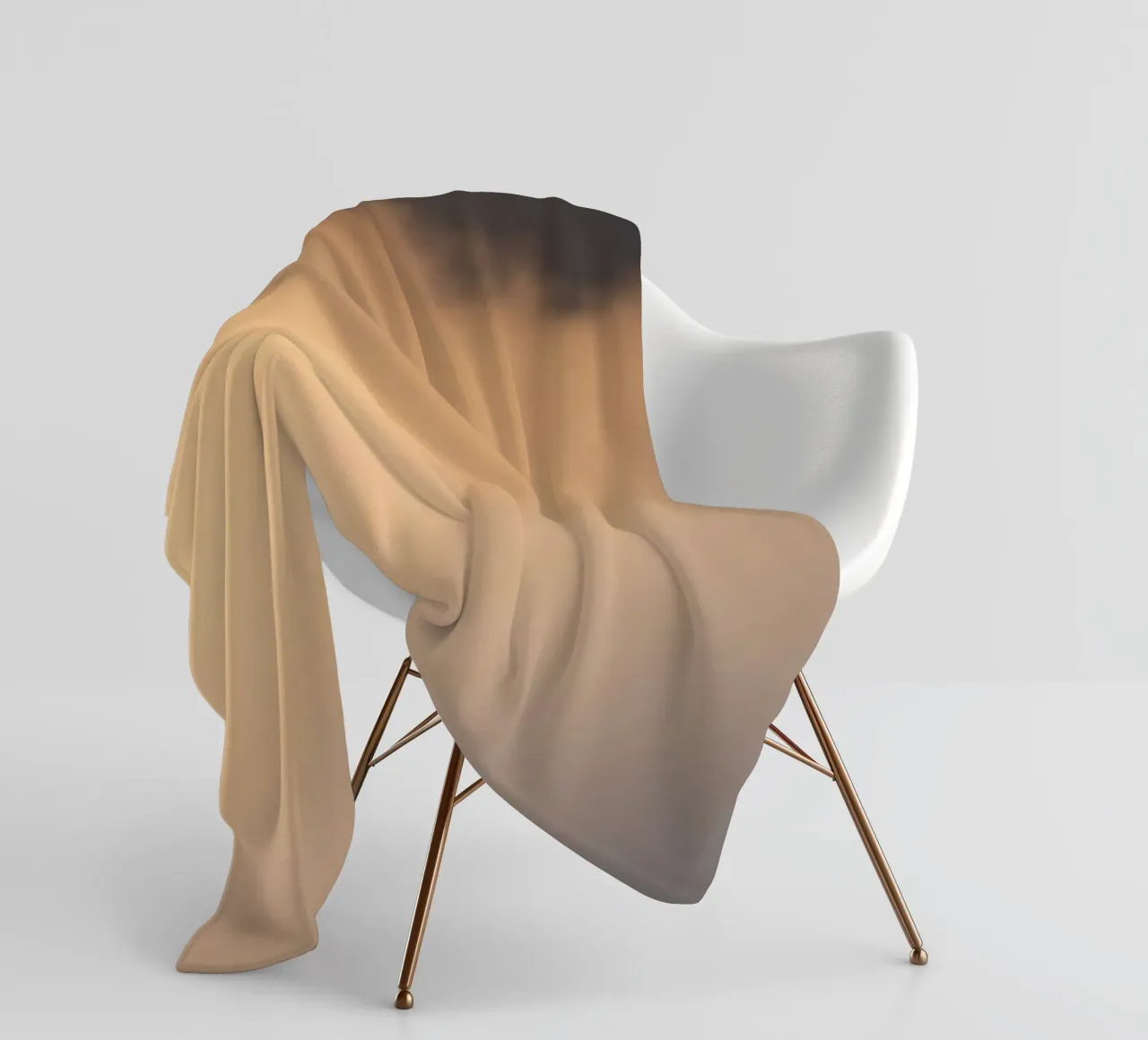 Calm abstract soft clouds in a gradient of warm tones fleece blanket by DesignDoodle