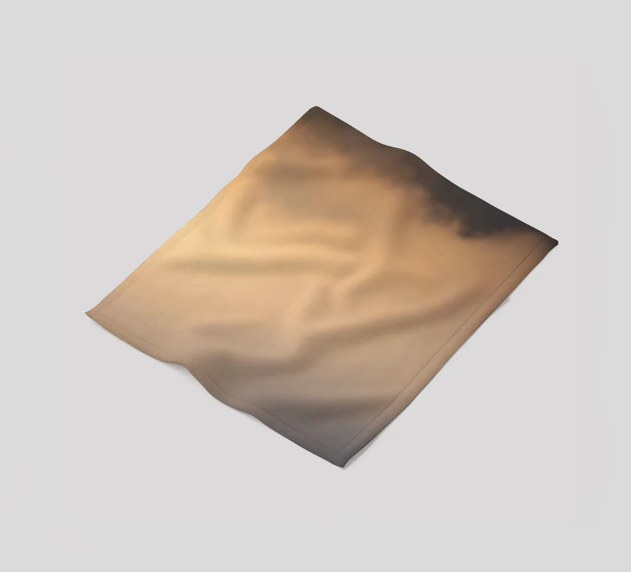 Calm abstract soft clouds in a gradient of warm tones fleece blanket by DesignDoodle