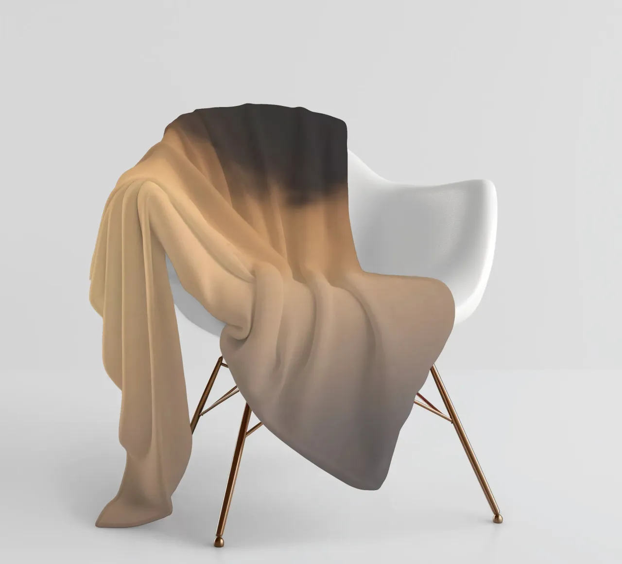 Calm abstract soft clouds in a gradient of warm tones fleece blanket by DesignDoodle