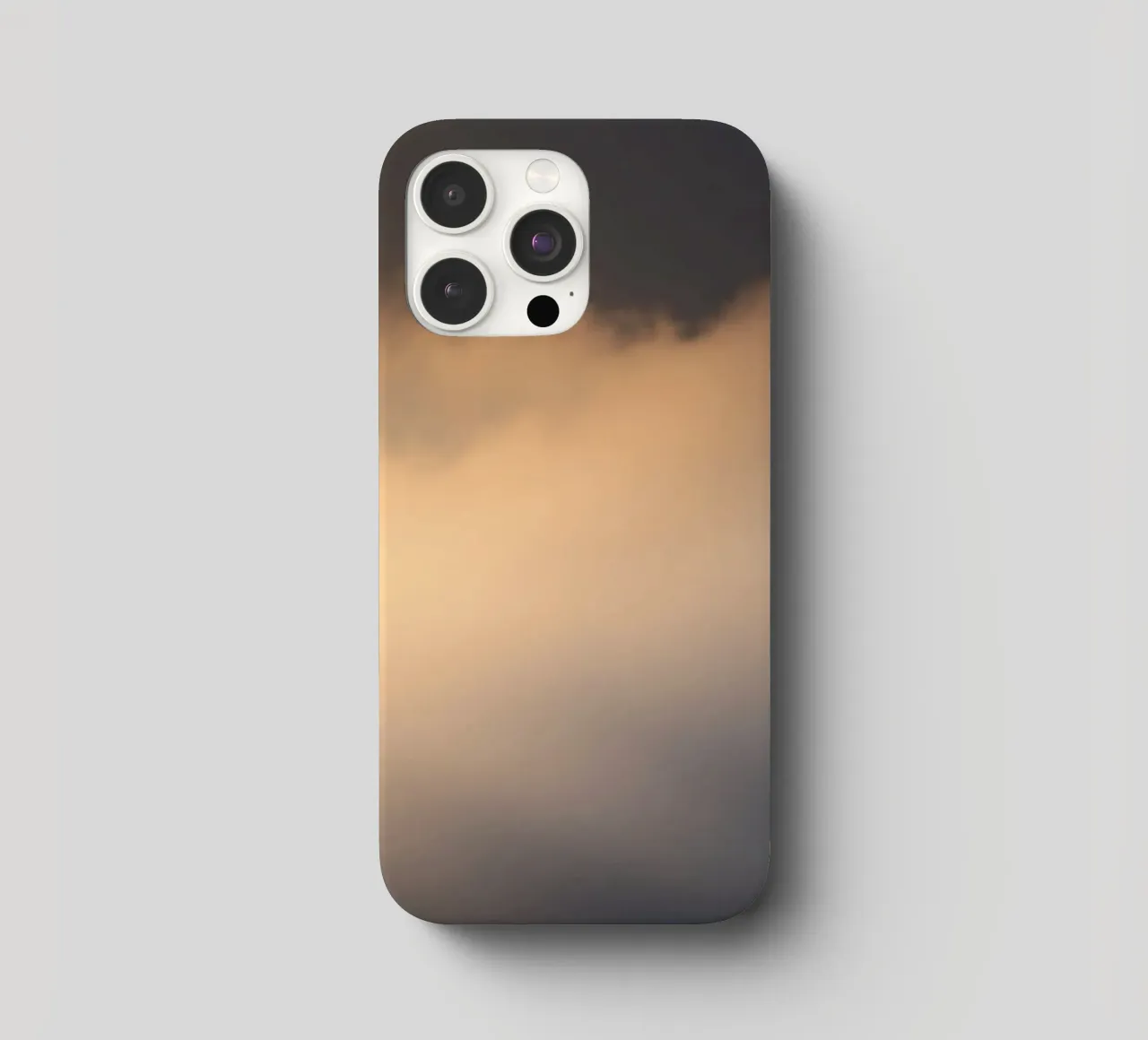 Calm abstract soft clouds in a gradient of warm tones iphone case by DesignDoodle